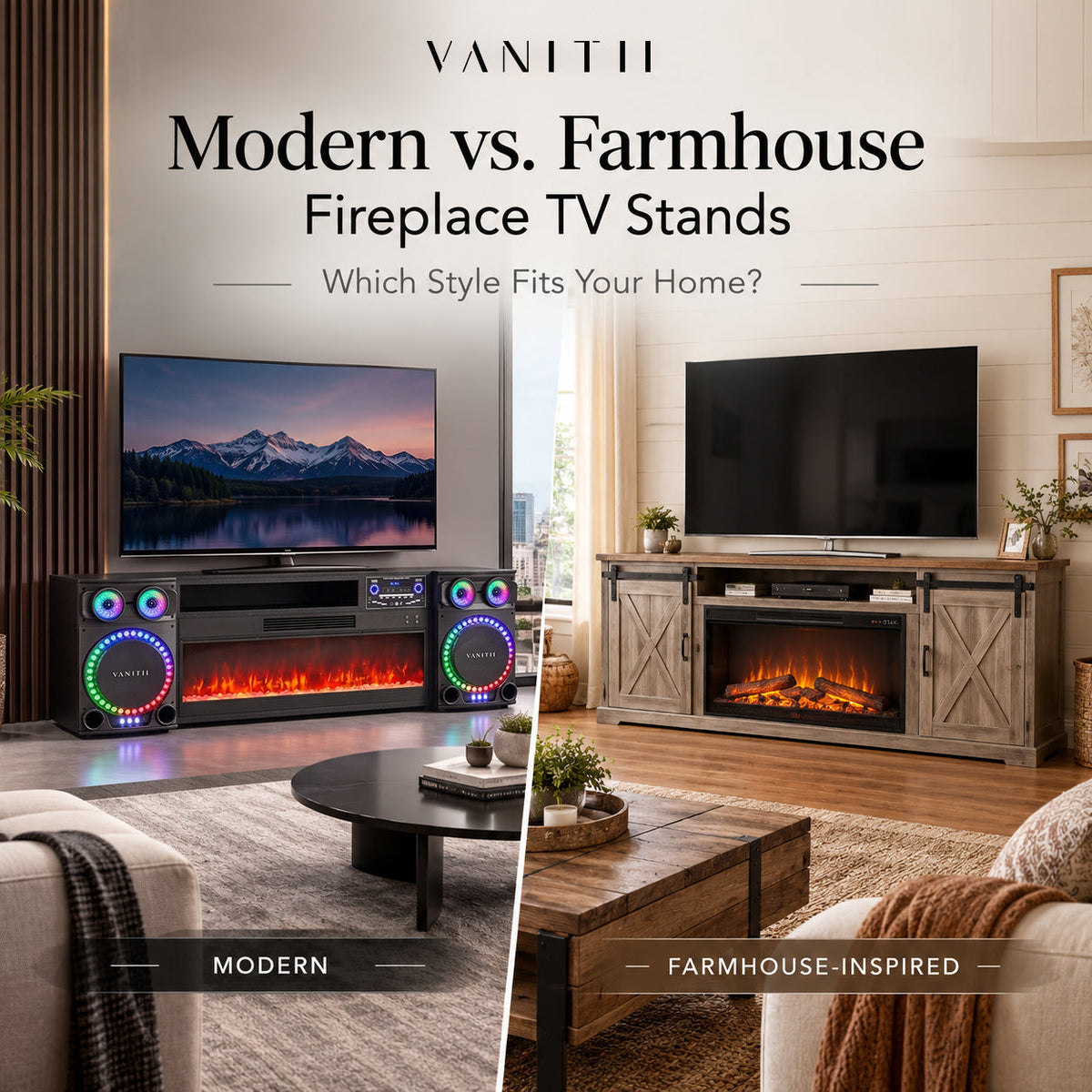 modern-vs-farmhouse-fireplace-tv-stands
