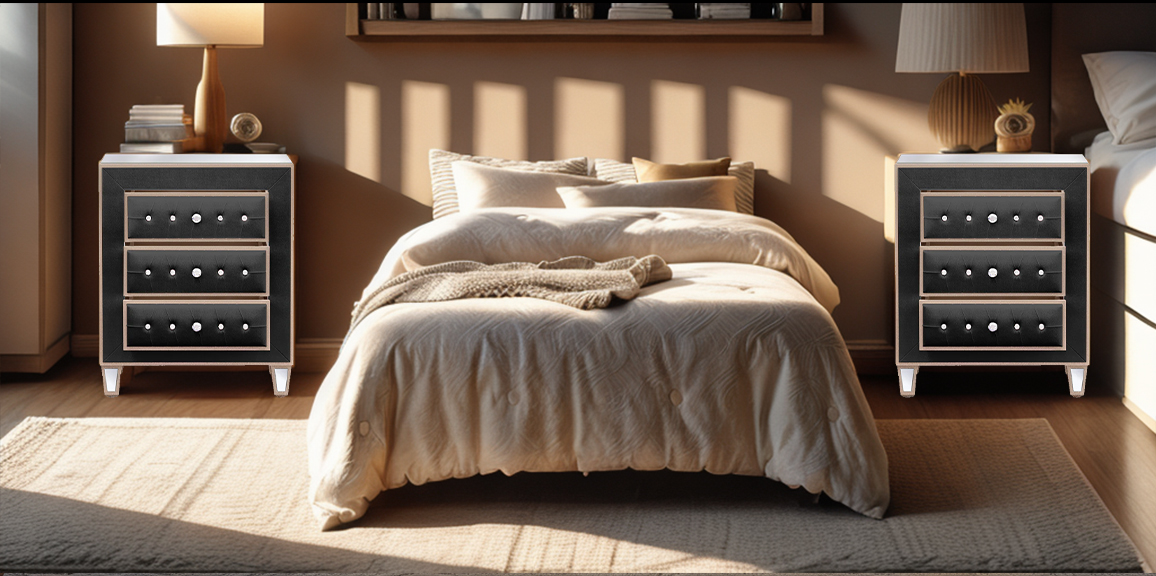 Bedroom scene featuring a bed with white bedding