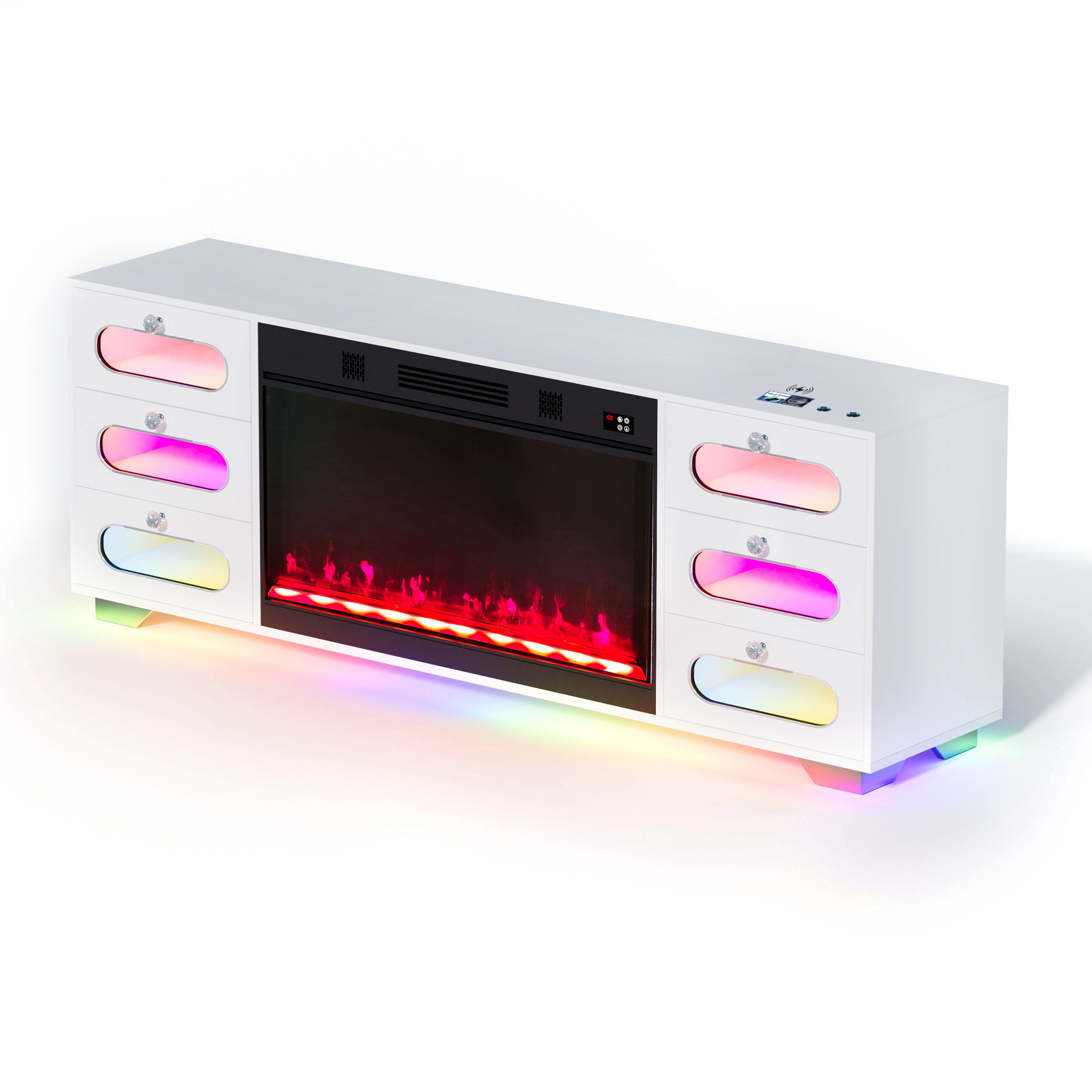 Fully Assembled TV Stand Fireplace