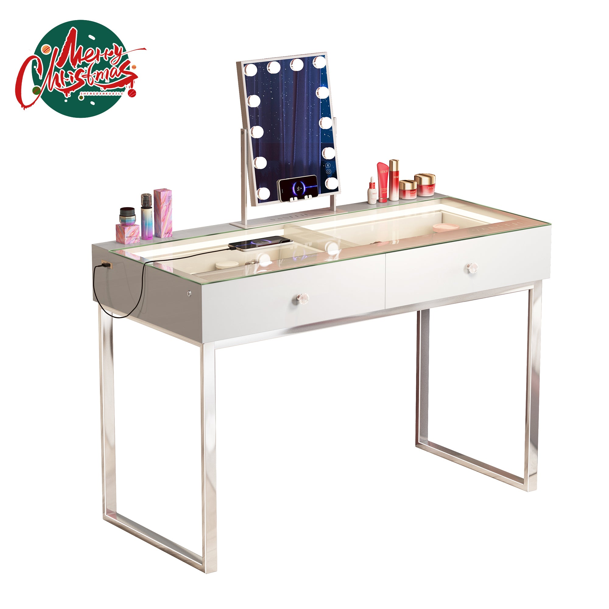 VANITII Alice Vanity Desk Pro - 2 Storage Drawers