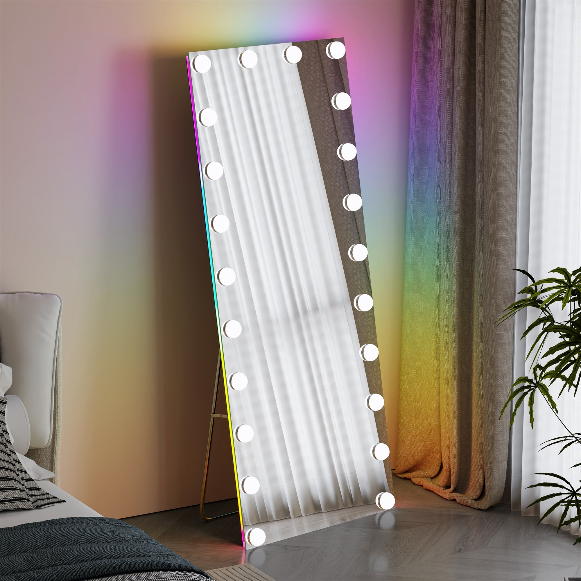 VANITII Hollywood Vanity Mirror - Full Length Vanity Mirror with Bluetooth Speaker