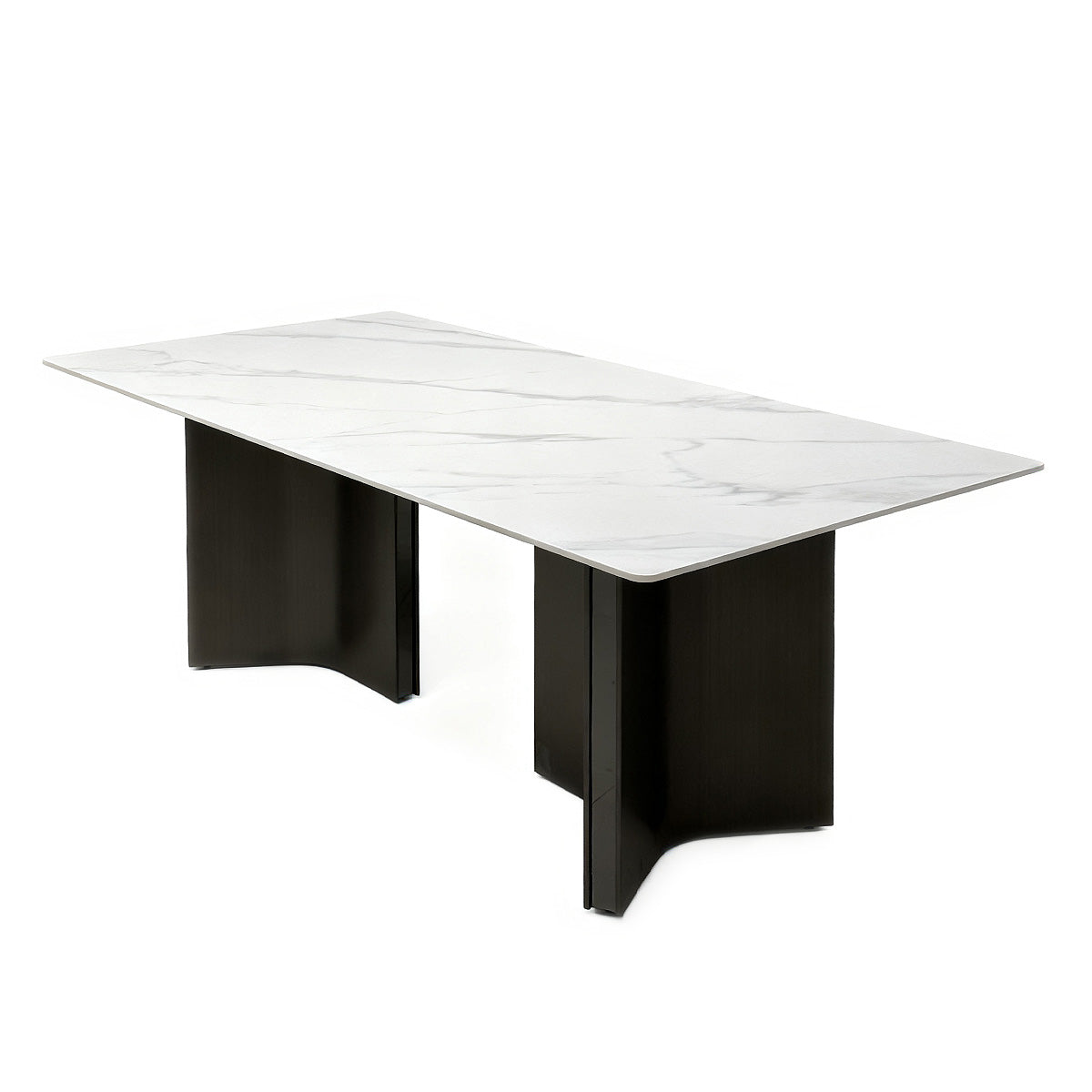Rock plate dining table（Bright Light Snow Mountain Stone）