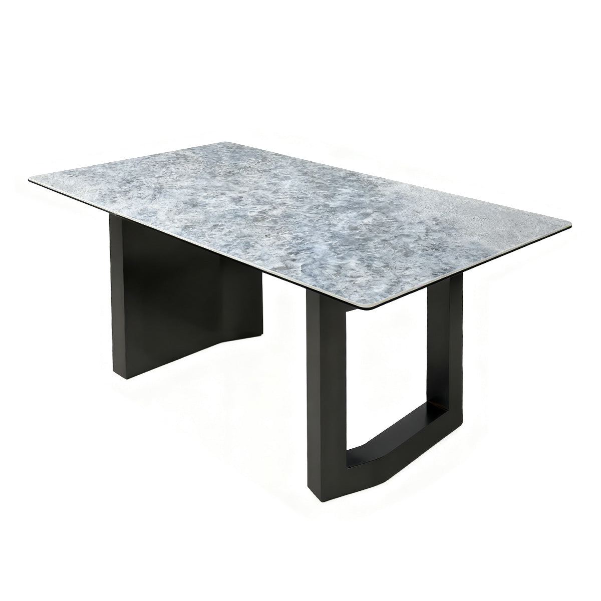 Rock plate dining table（Blue crystal）