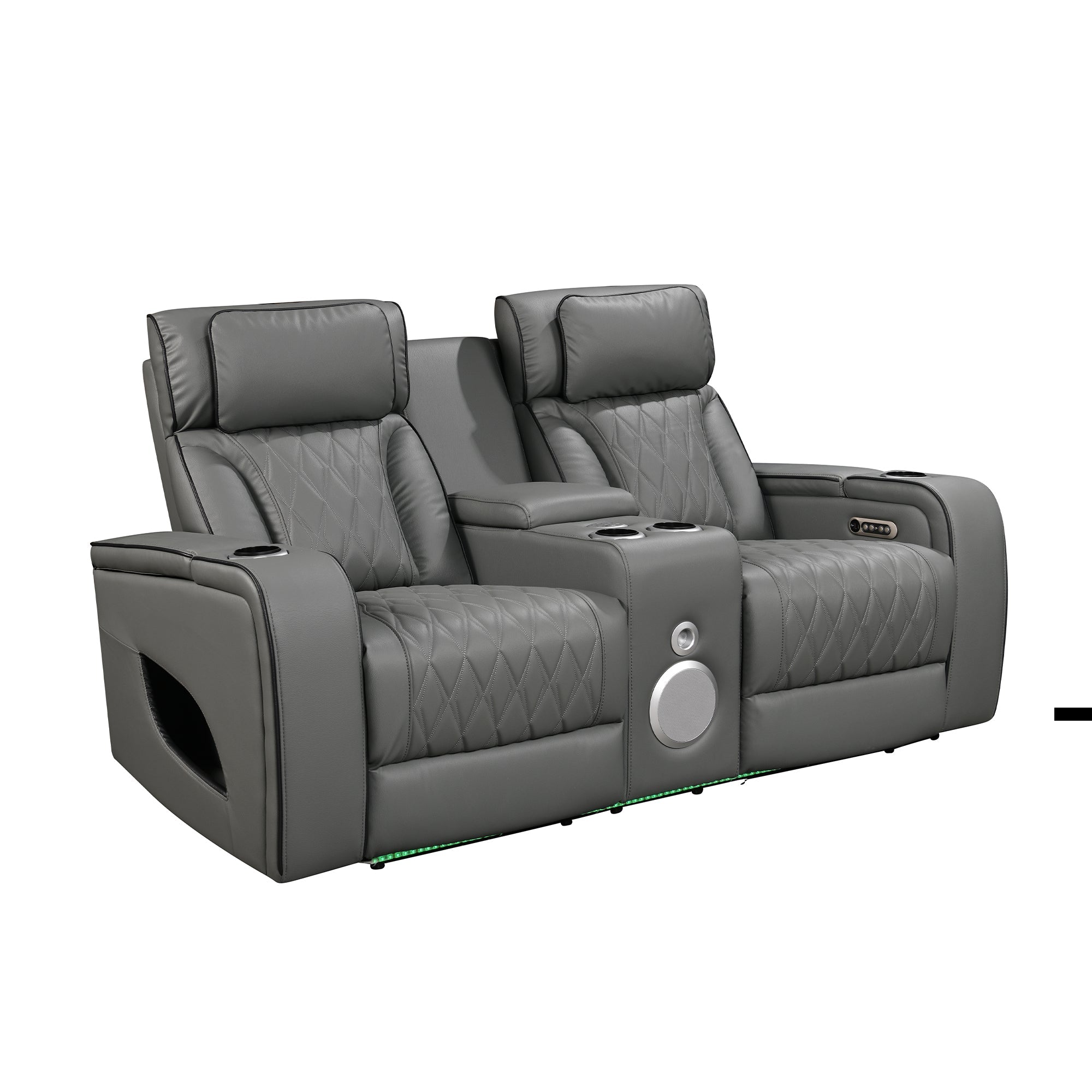 Jessie Power Recliner Gray 2-seater Loveseat