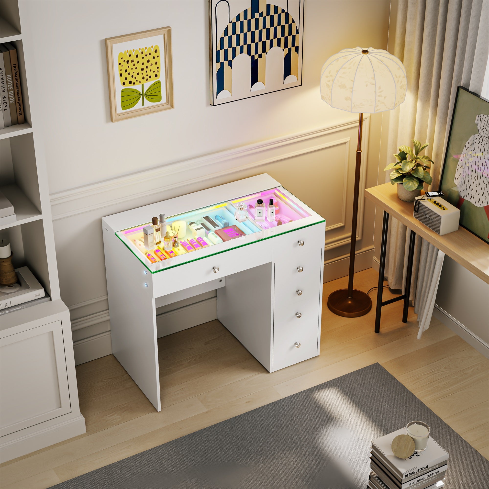 VANITII Mini Diana Vanity Desk – 6 Storage Drawers - Vanities & Desks by VANITII in Santa Maria, CA