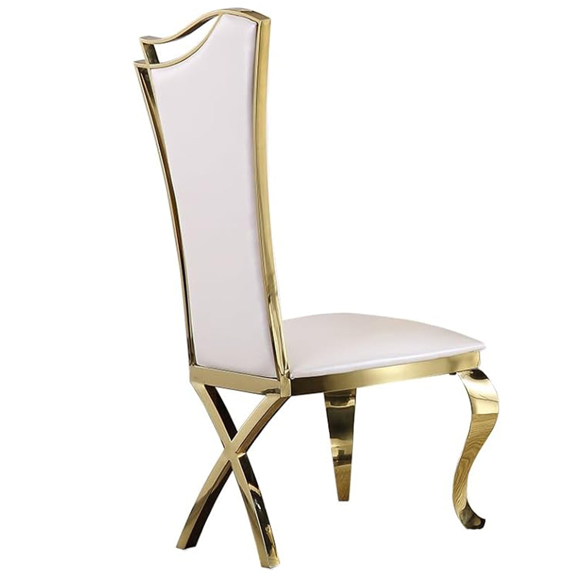 Pearl White & Gold Stainless Steel chairs