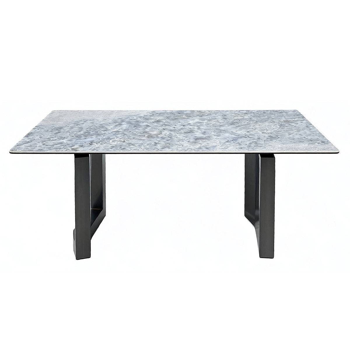 Rock plate dining table（Blue crystal）