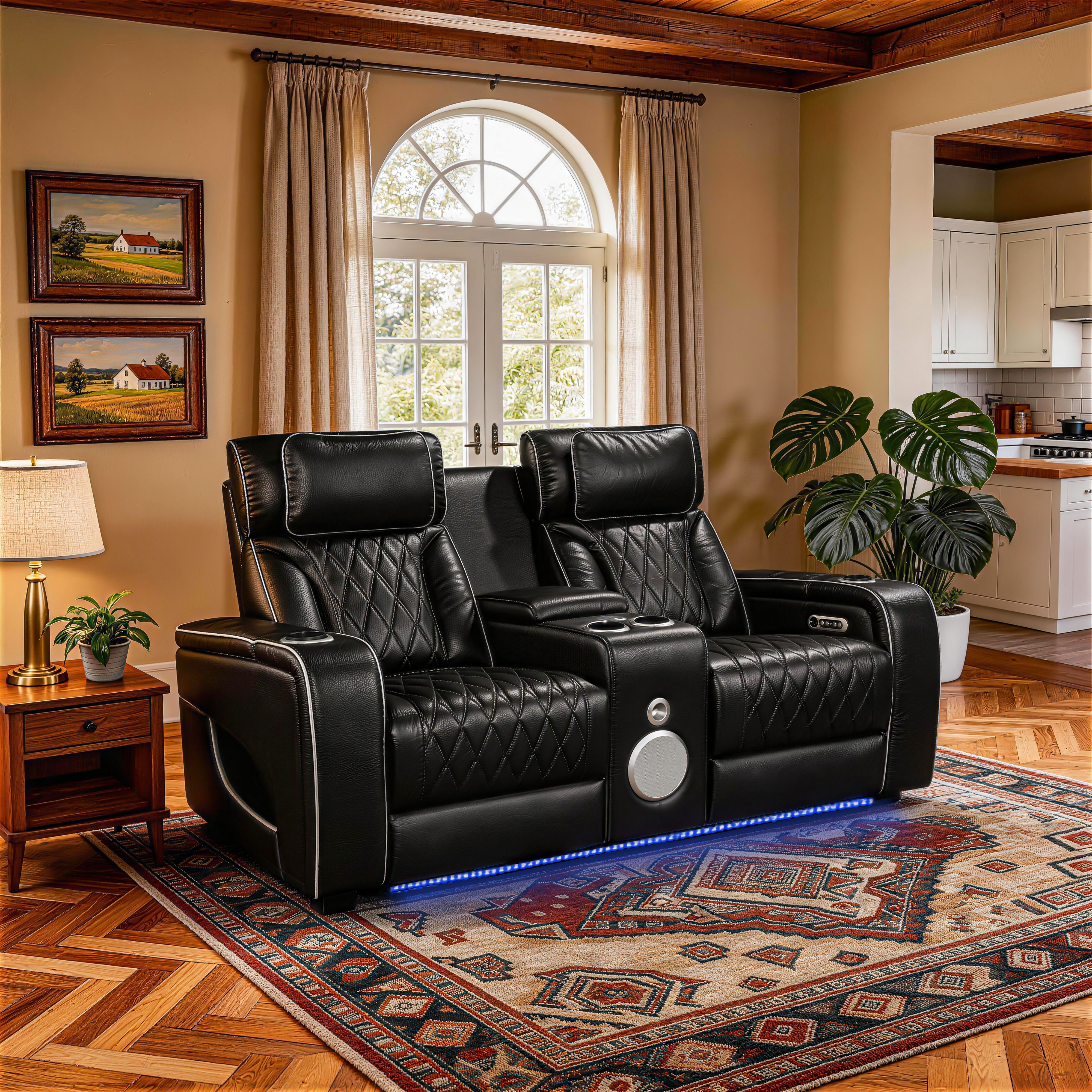 Jessie Power Recliner Black 2-seater Loveseat
