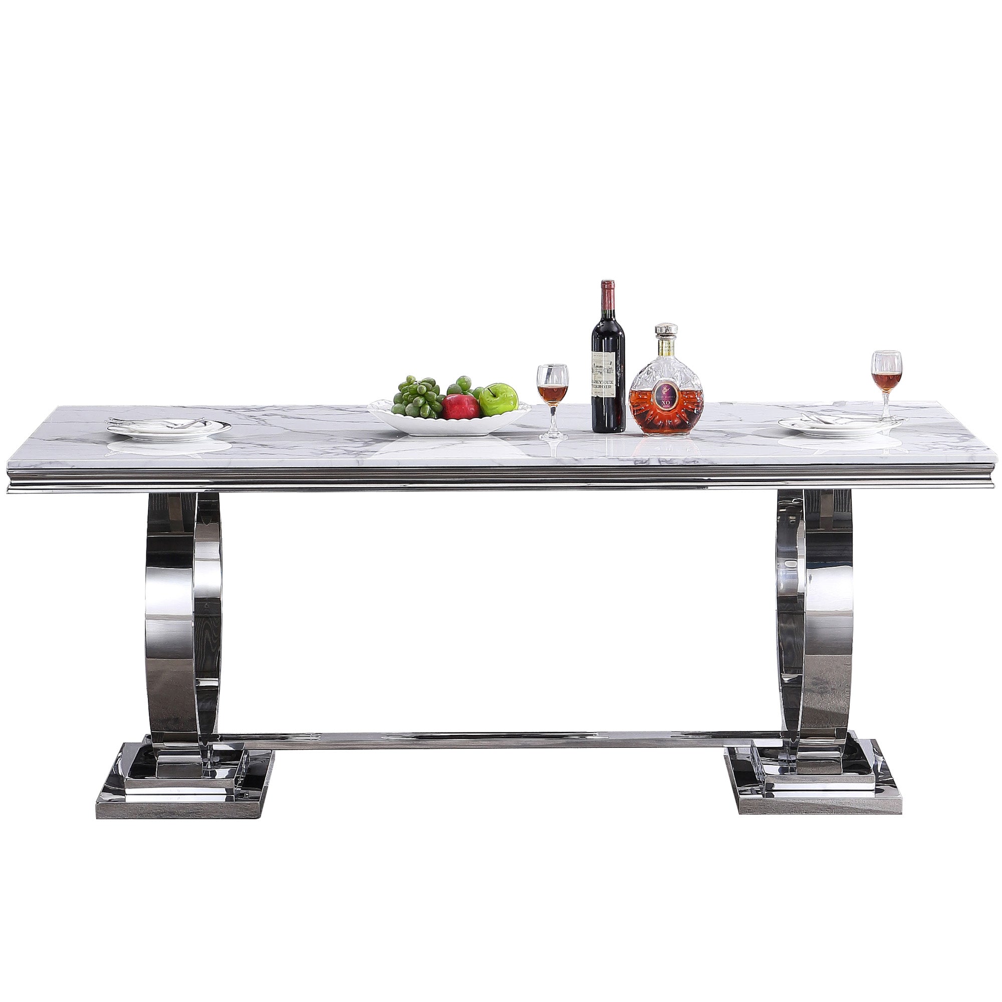 Stainless Steel Frame Dining Table