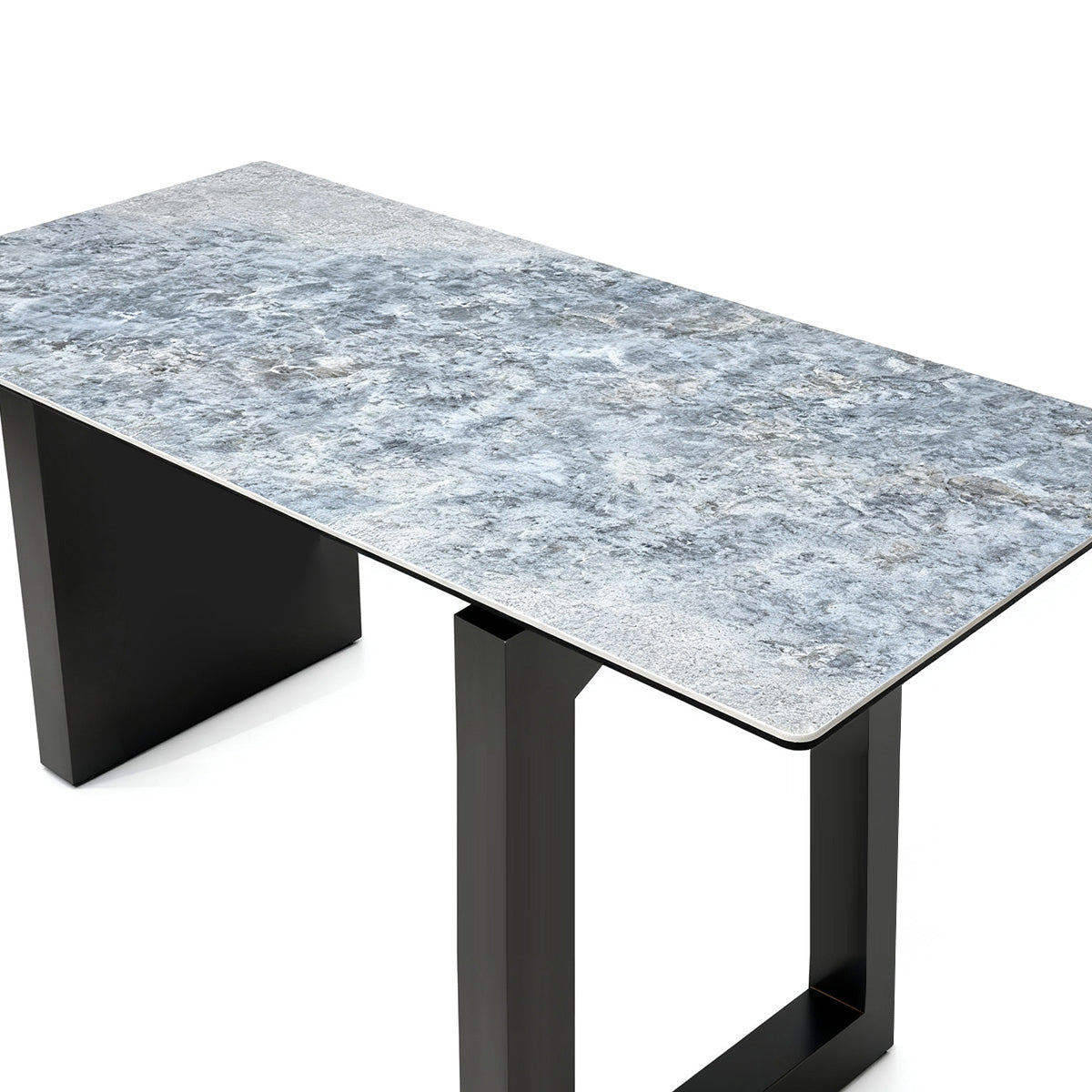 Rock plate dining table（Blue crystal）
