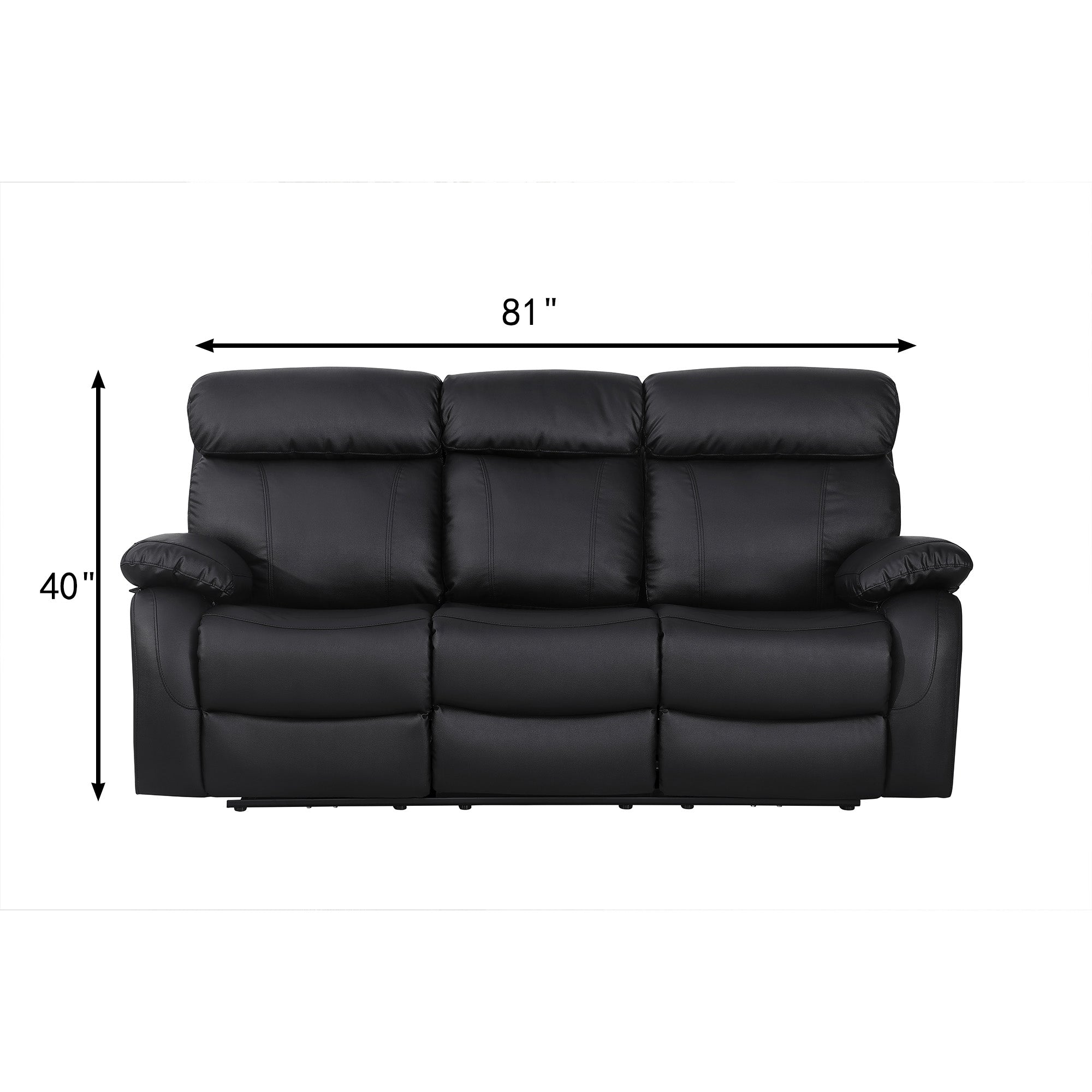 Harry Black Power Recliner Sofa