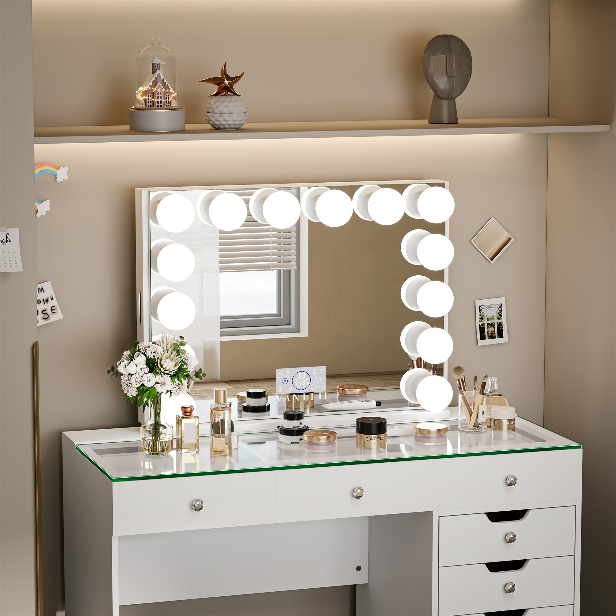 New Arrival! VANITII Marilyn Hollywood Vanity Mirror Pro with Jewelry Organizer