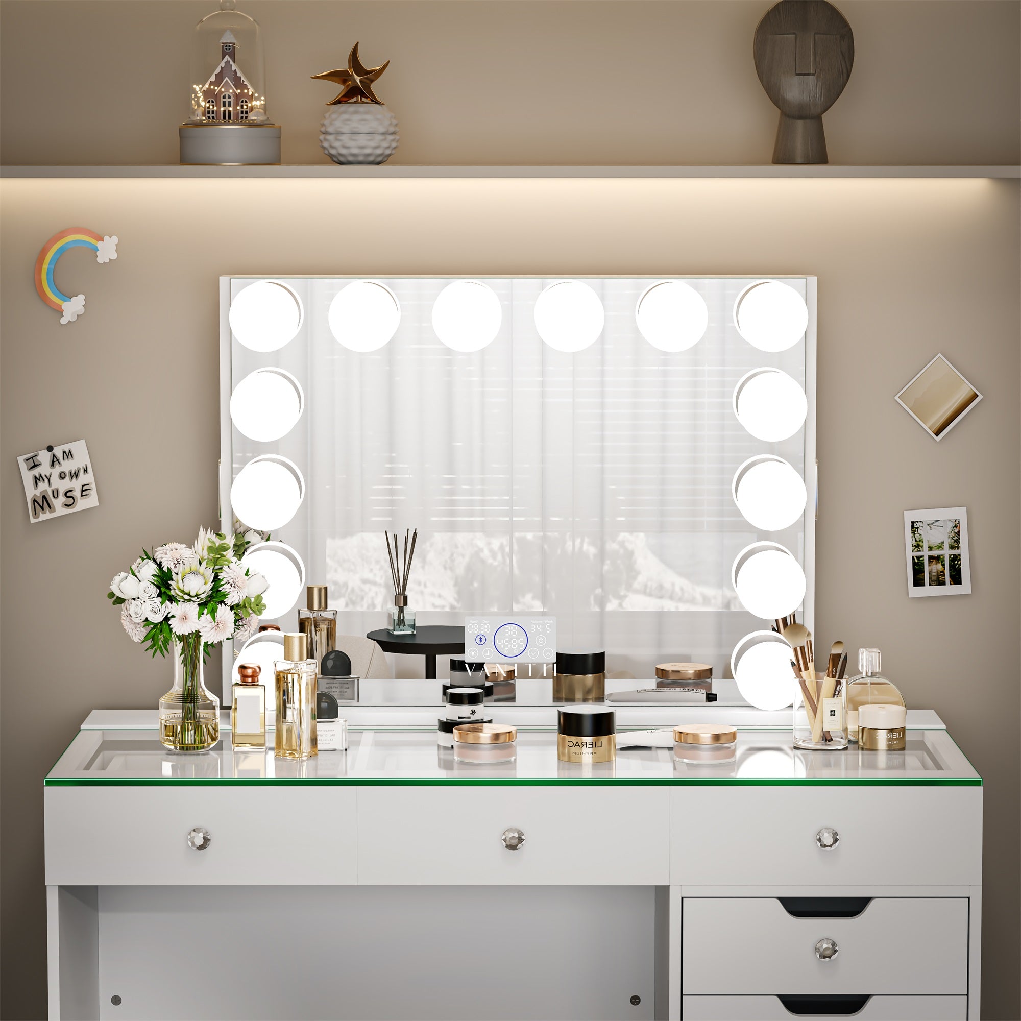 VANITII Marilyn Hollywood Vanity Mirror Pro with Jewelry Organizer - Vanities & Accents by VANITII in Santa Maria, CA