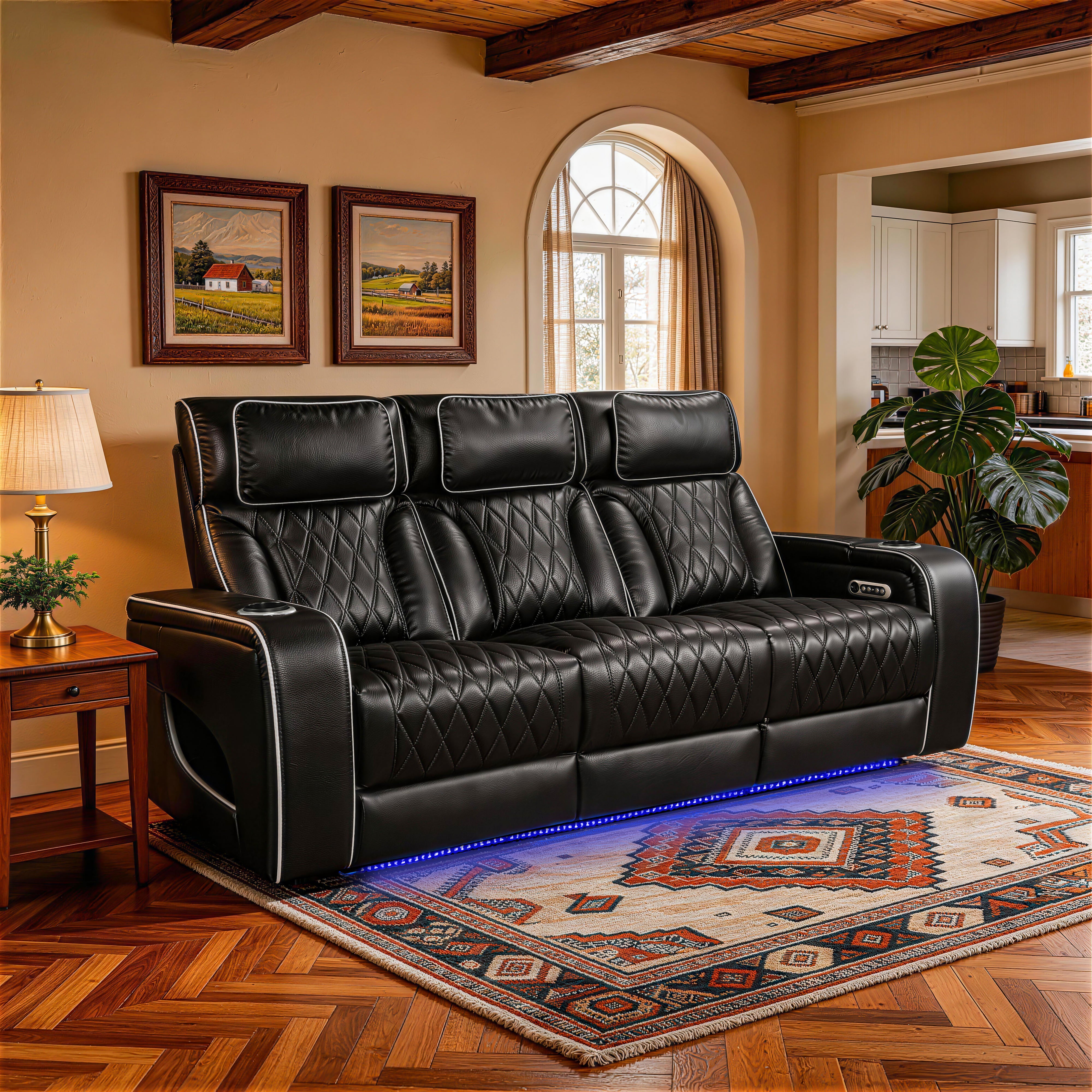 Jessie Power Recliner Black 2-seater Loveseat