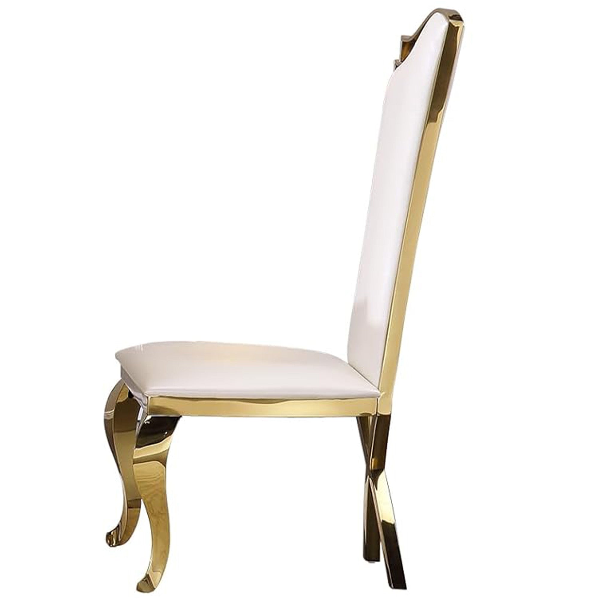 Pearl White & Gold Stainless Steel chairs