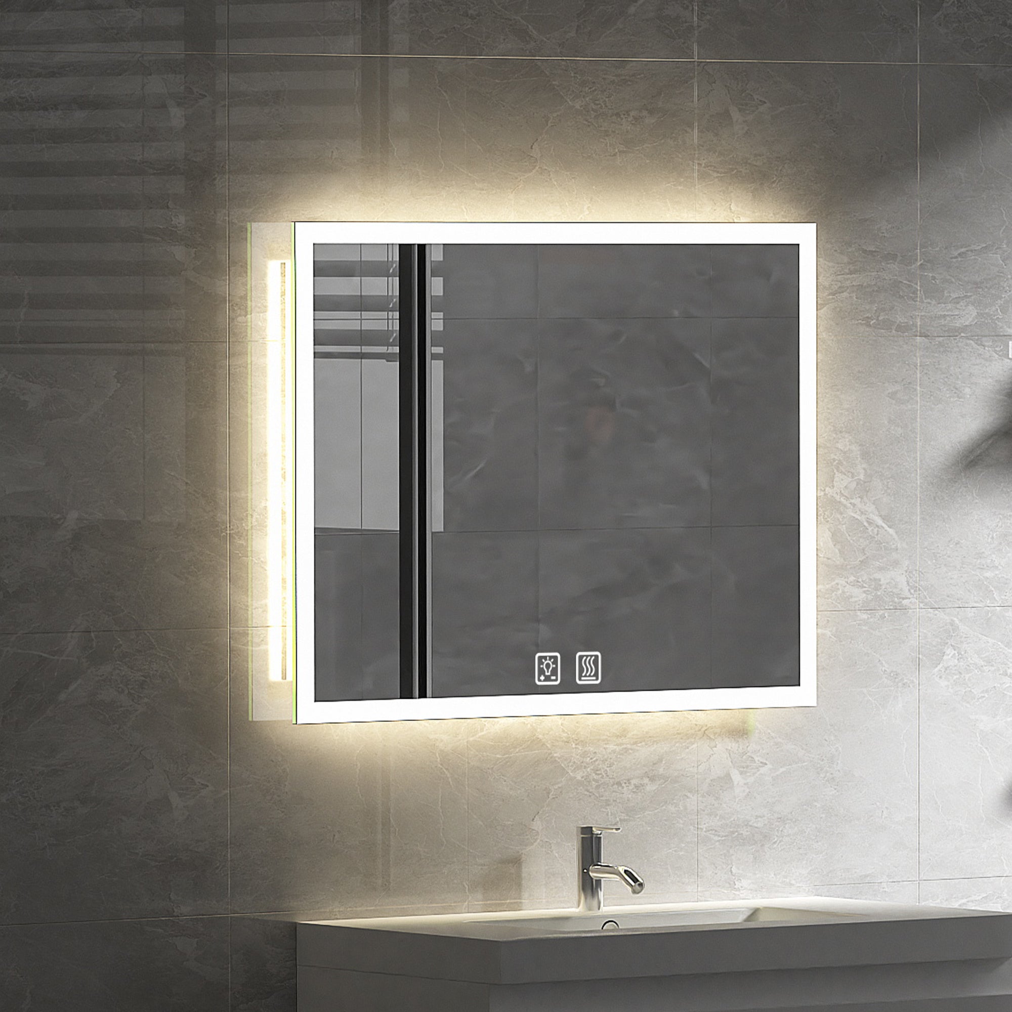 Waterproof Bathroom Mirror with Led Light Strip