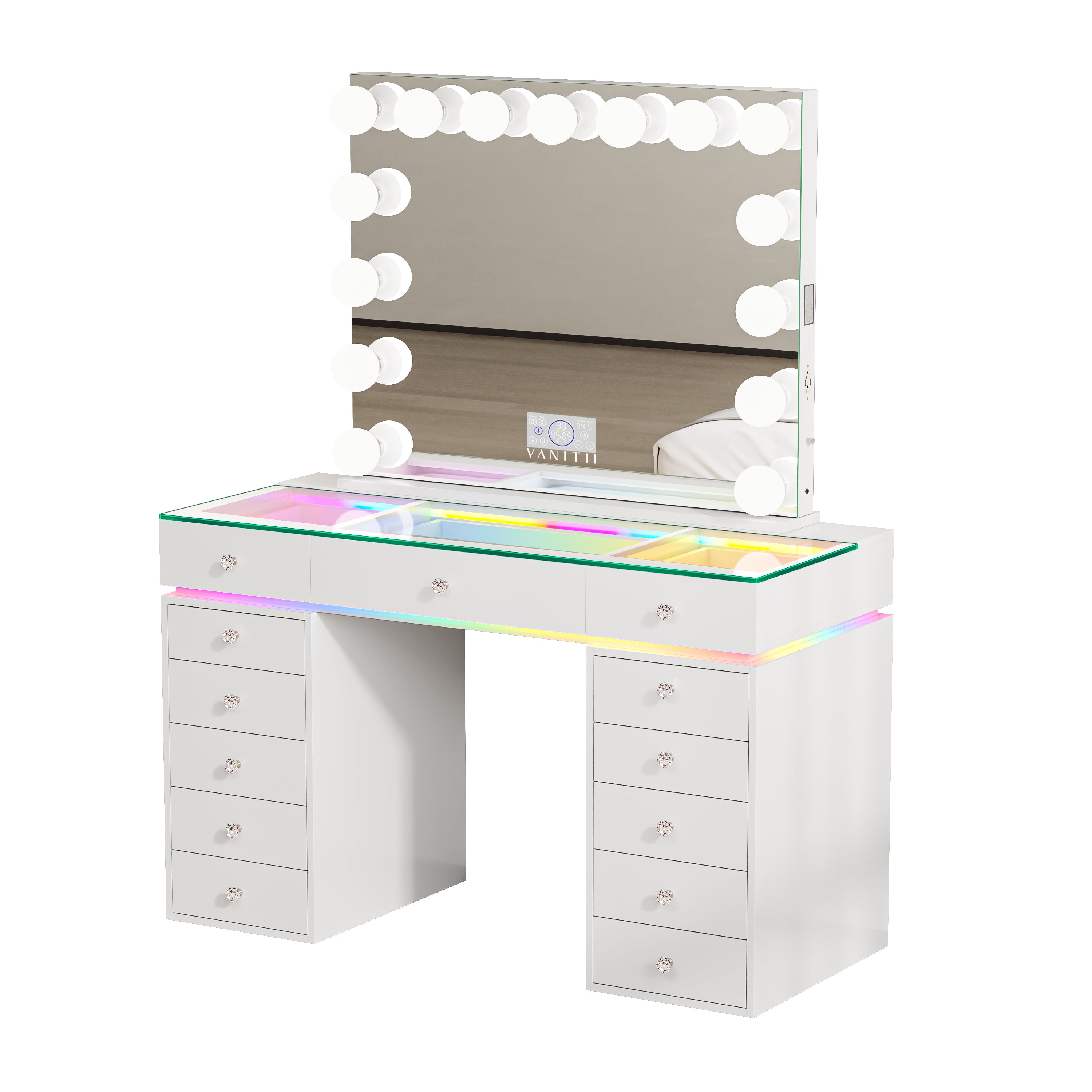 VANITII Mini Eva Vanity Desk Set - 13 Storage Drawers
