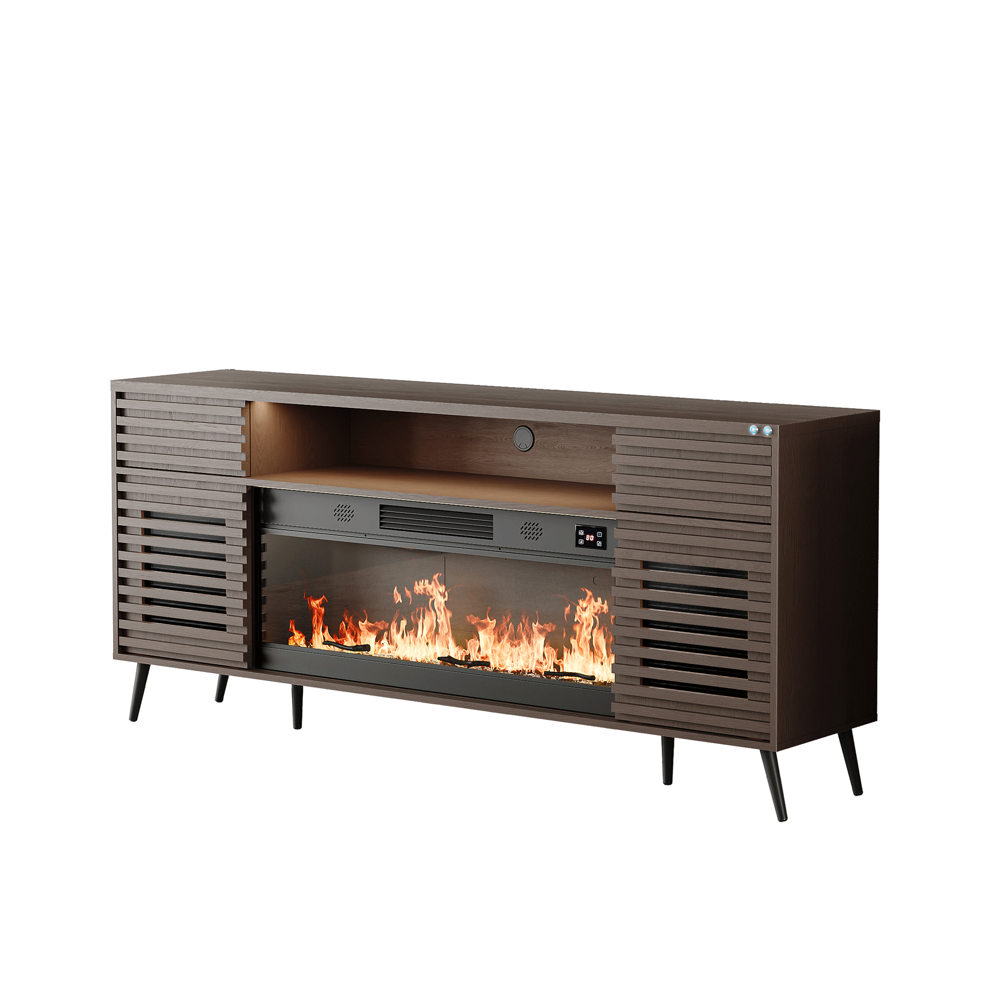 SITA Fully Assembled 71" TV Stand with Electric Fireplace