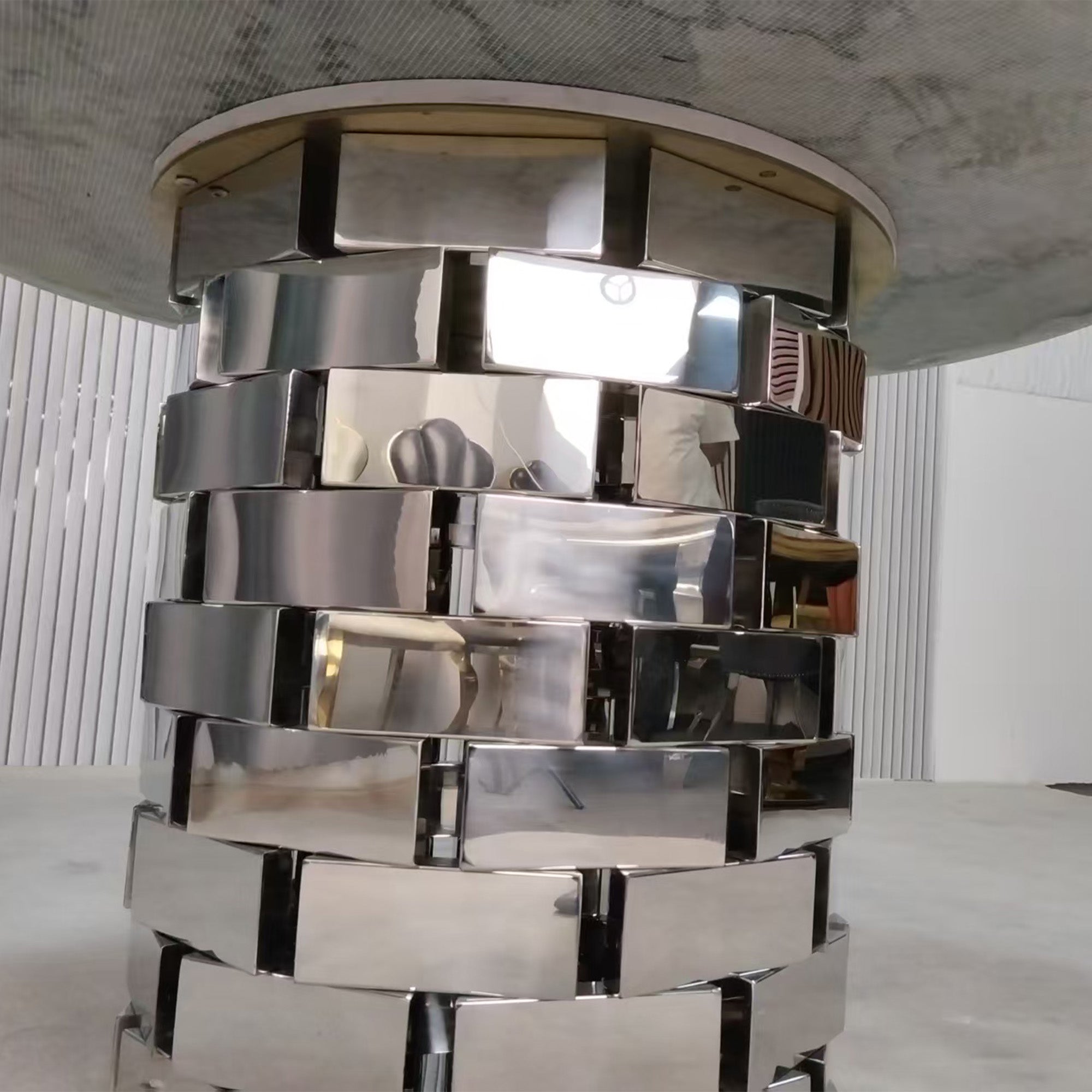 Grey color Round marble table PX10