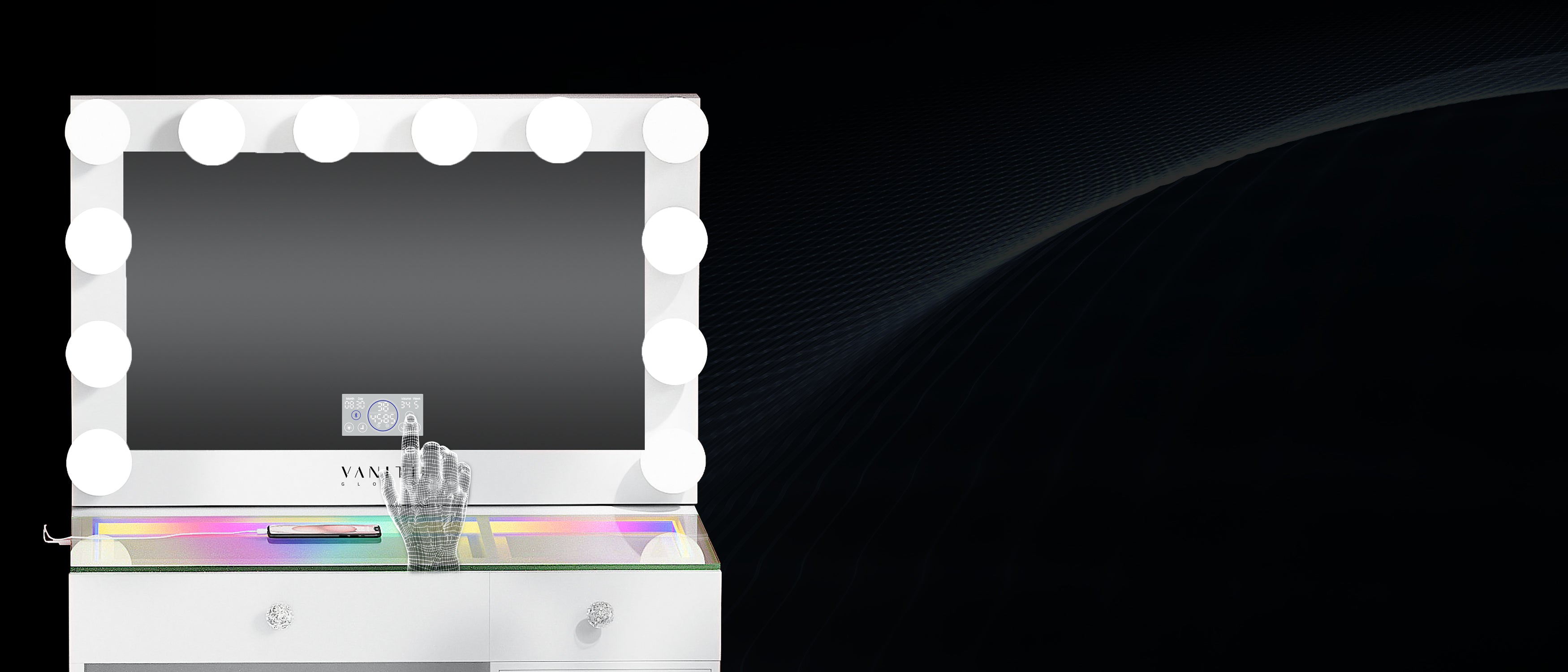 アイケア Cindy Cindy VANITY SET: Smart Touch & Bluetooth Speaker