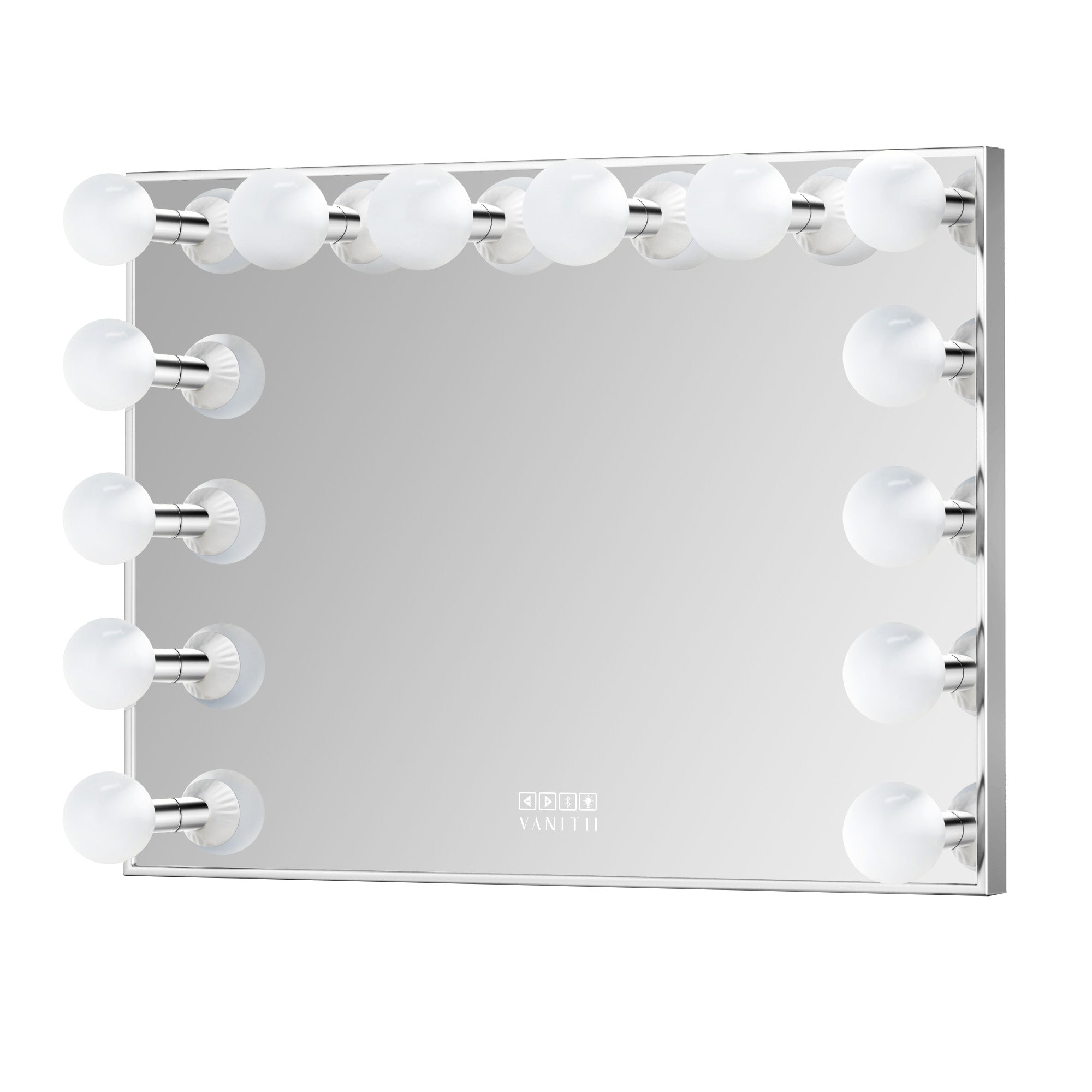 VANITII Chanel Silver Hollywood Vanity Mirror - 14 Dimmable LED Bulbs