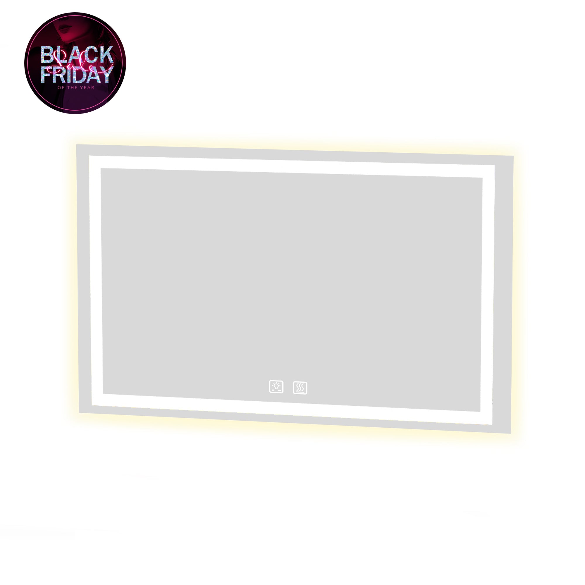 Waterproof Backlit Bathroom Mirror with Led Light Strip