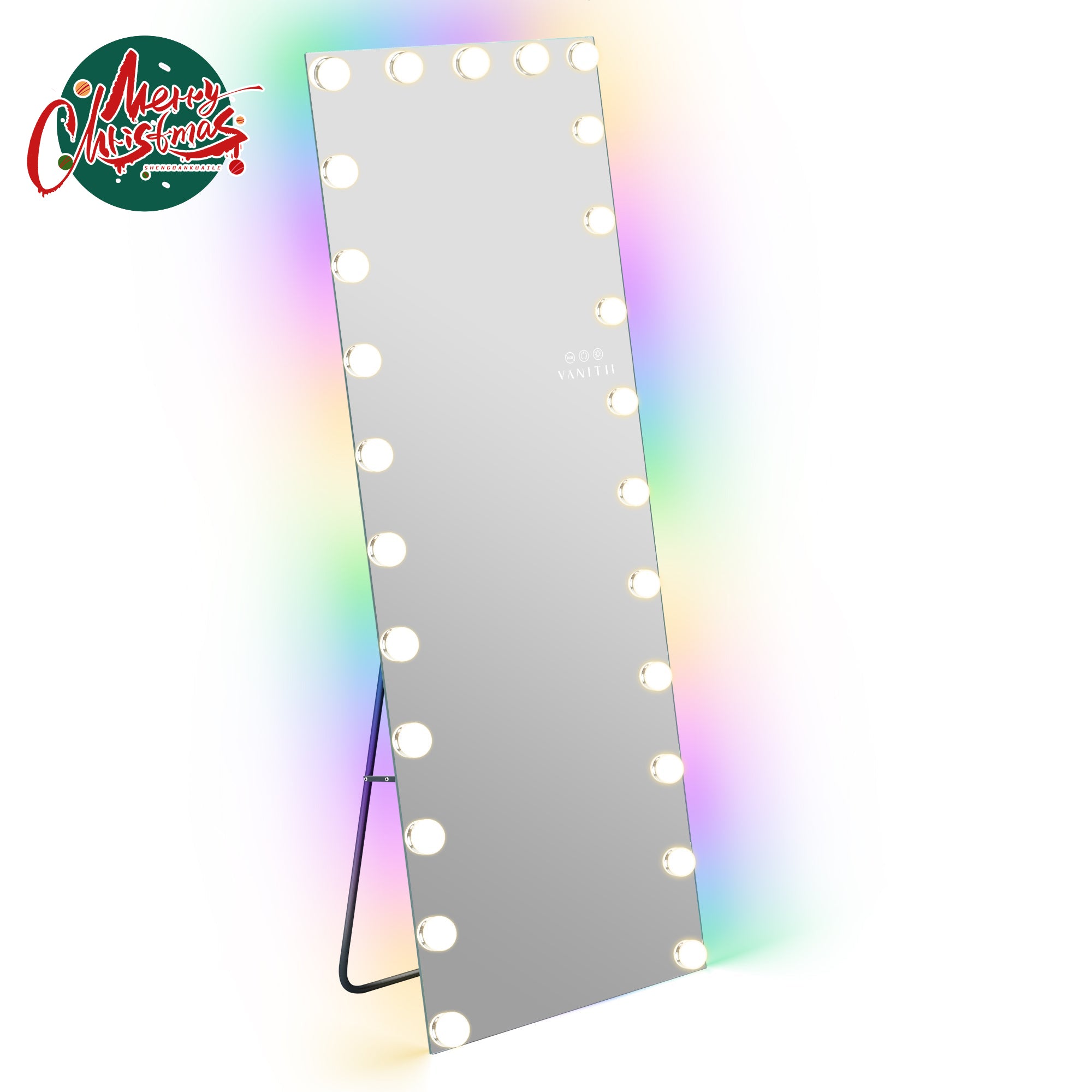 VANITII Hollywood Vanity Mirror - Full Length Vanity Mirror with 25 Dimmable LED Bulbs & RGB