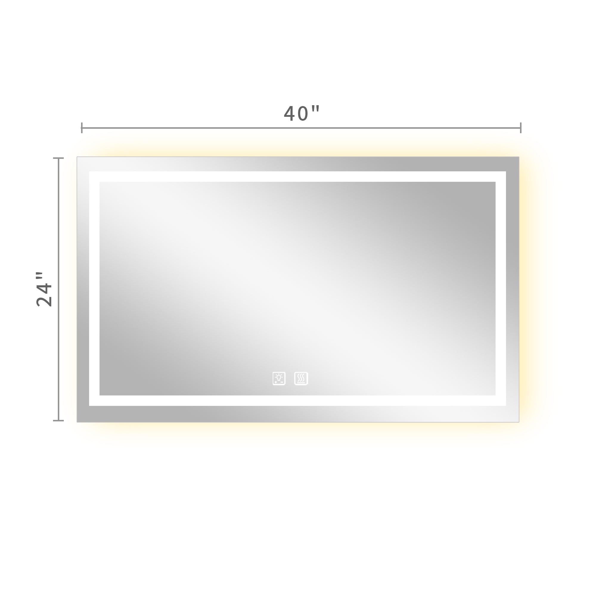 Waterproof Backlit Bathroom Mirror with Led Light Strip