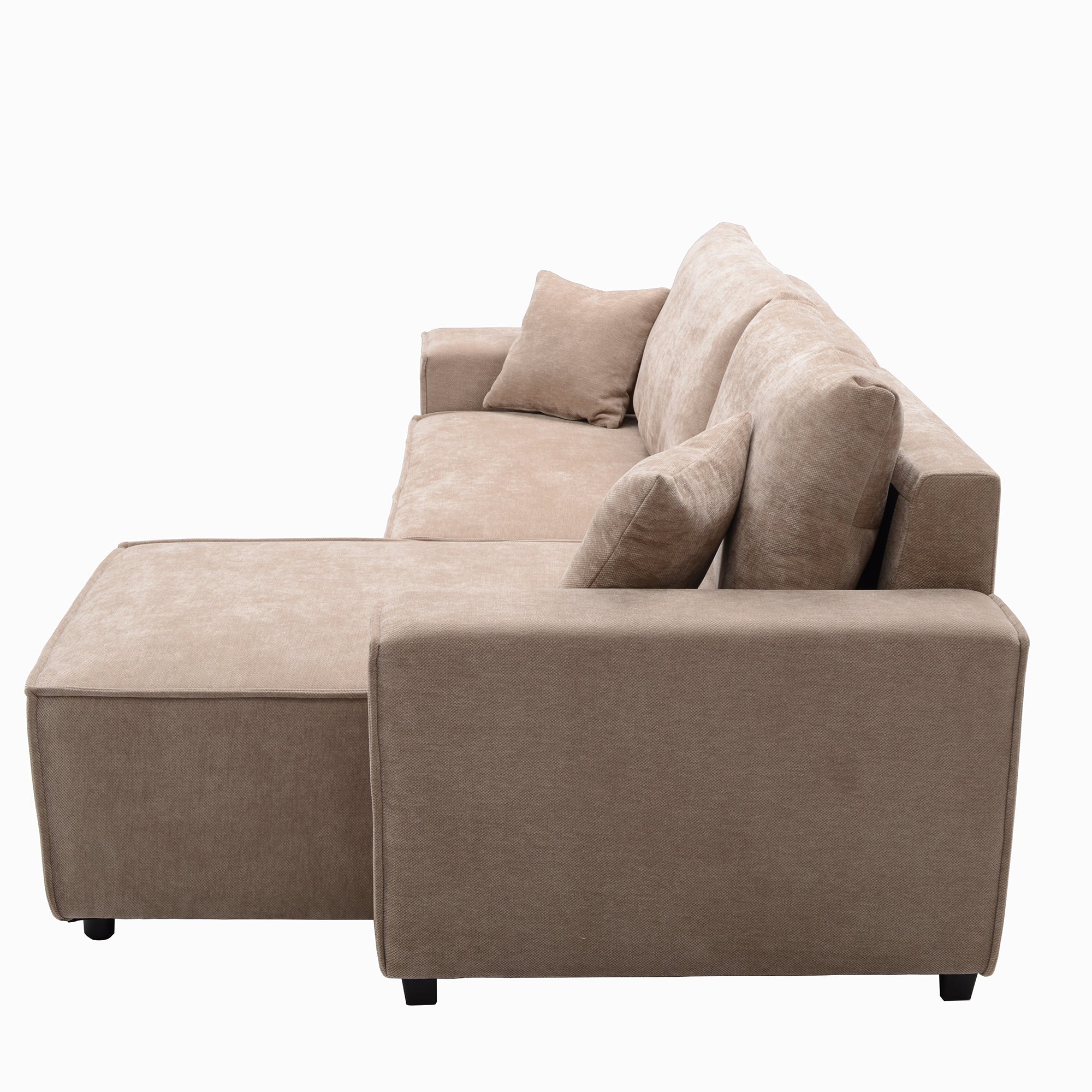 L-Shape sofa with storage and Pull-out bed