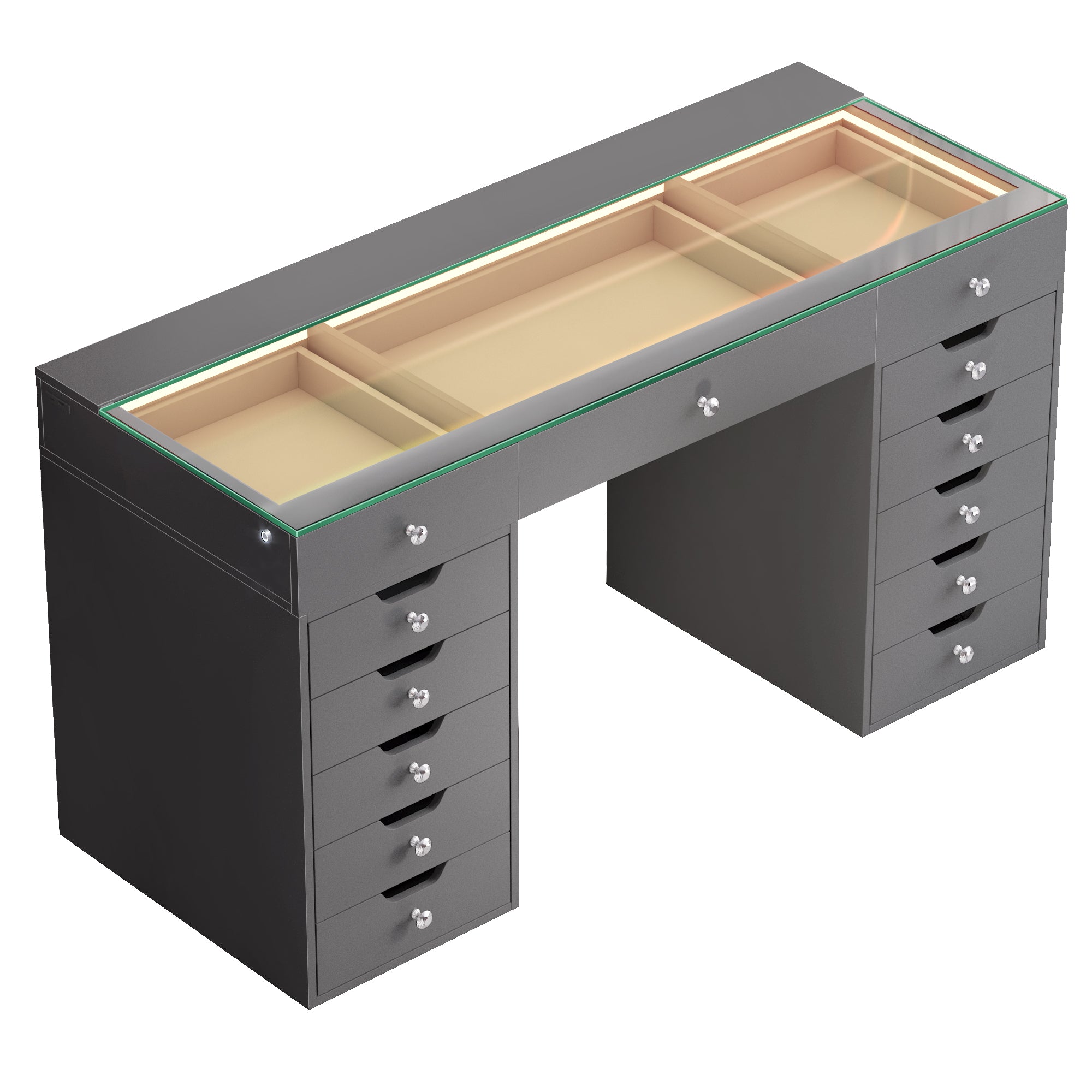 VANITII Eva Vanity Desk - 13 Storage Drawers