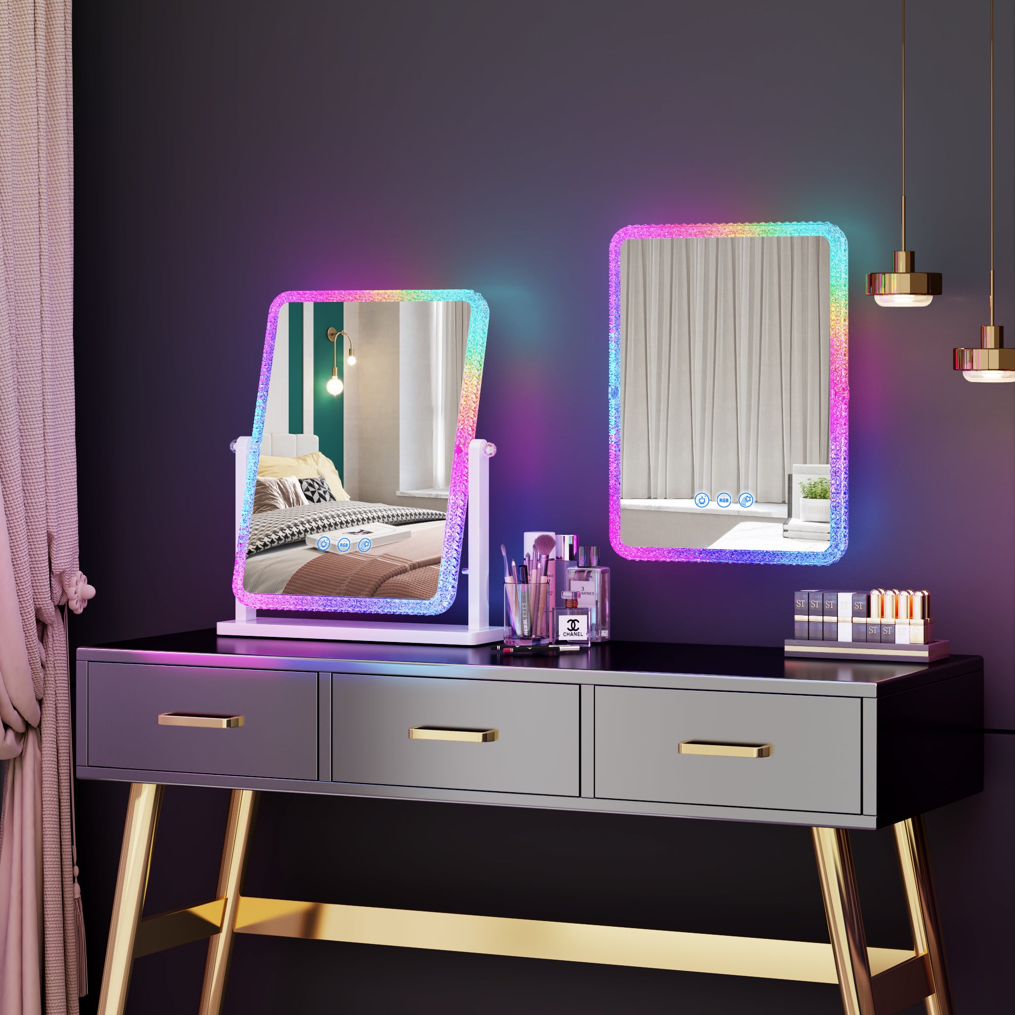 Vanity Mirror with RGB Lights