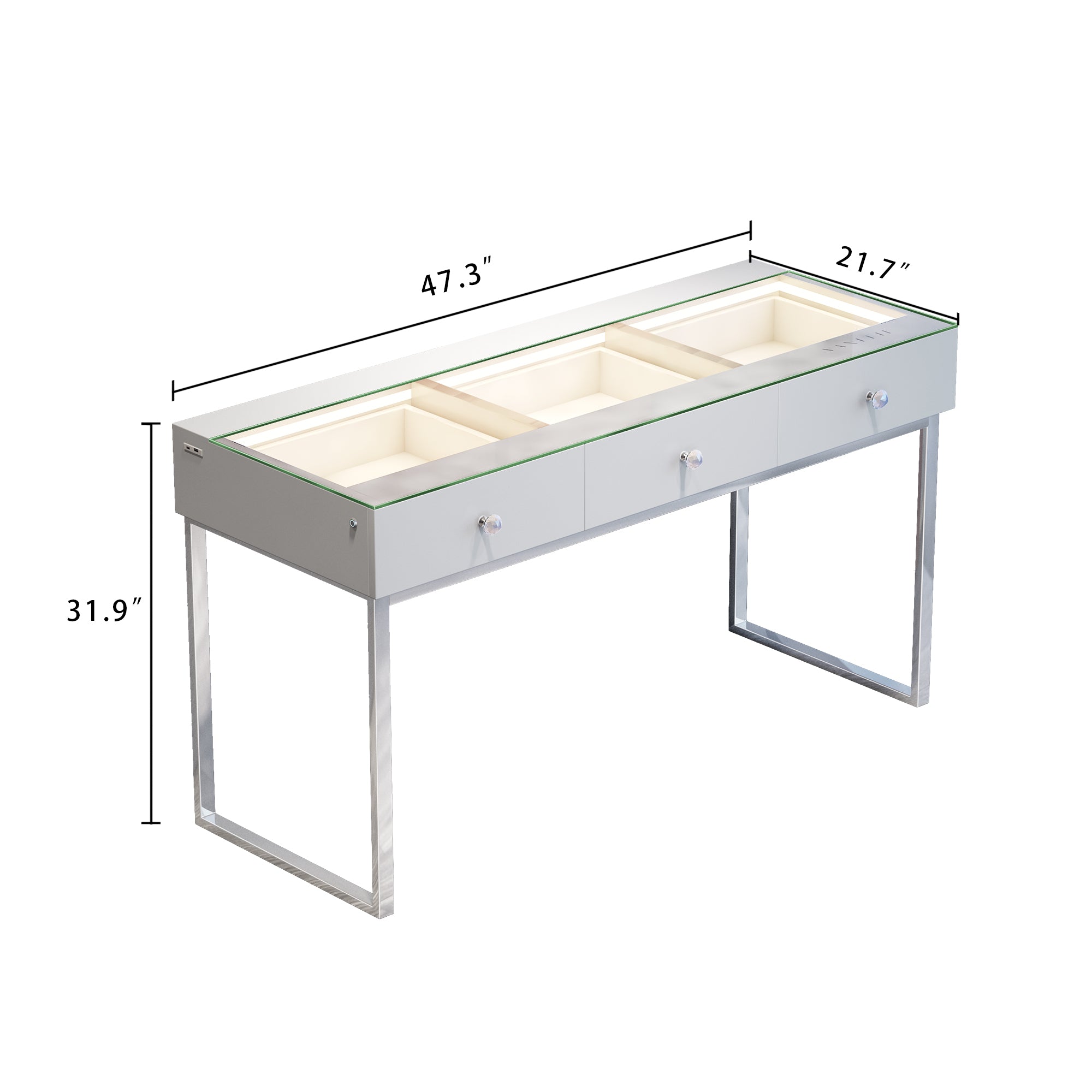 VANITII Billie Vanity Desk - 3 Storage Drawers