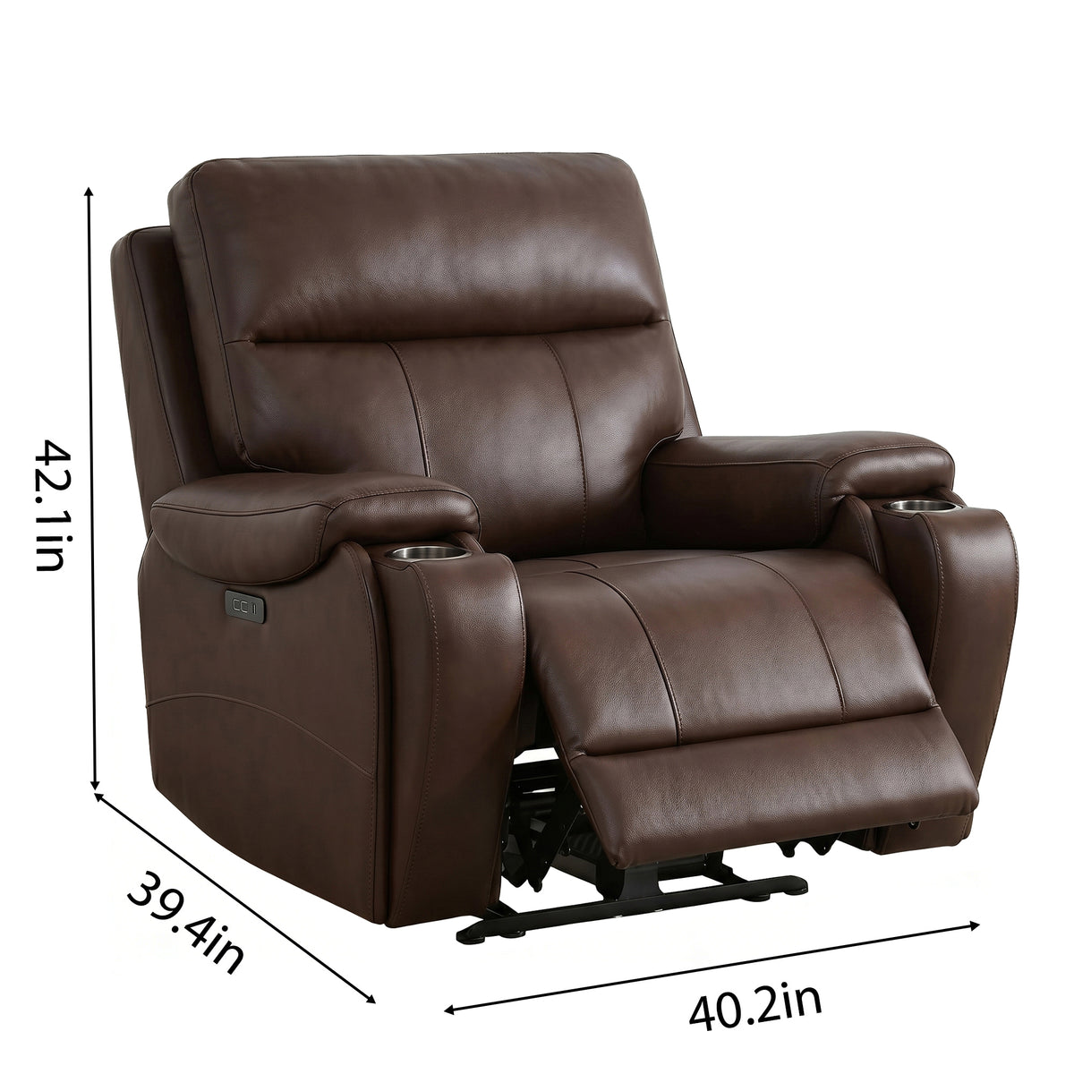Size of large power zero gravity recliner chair