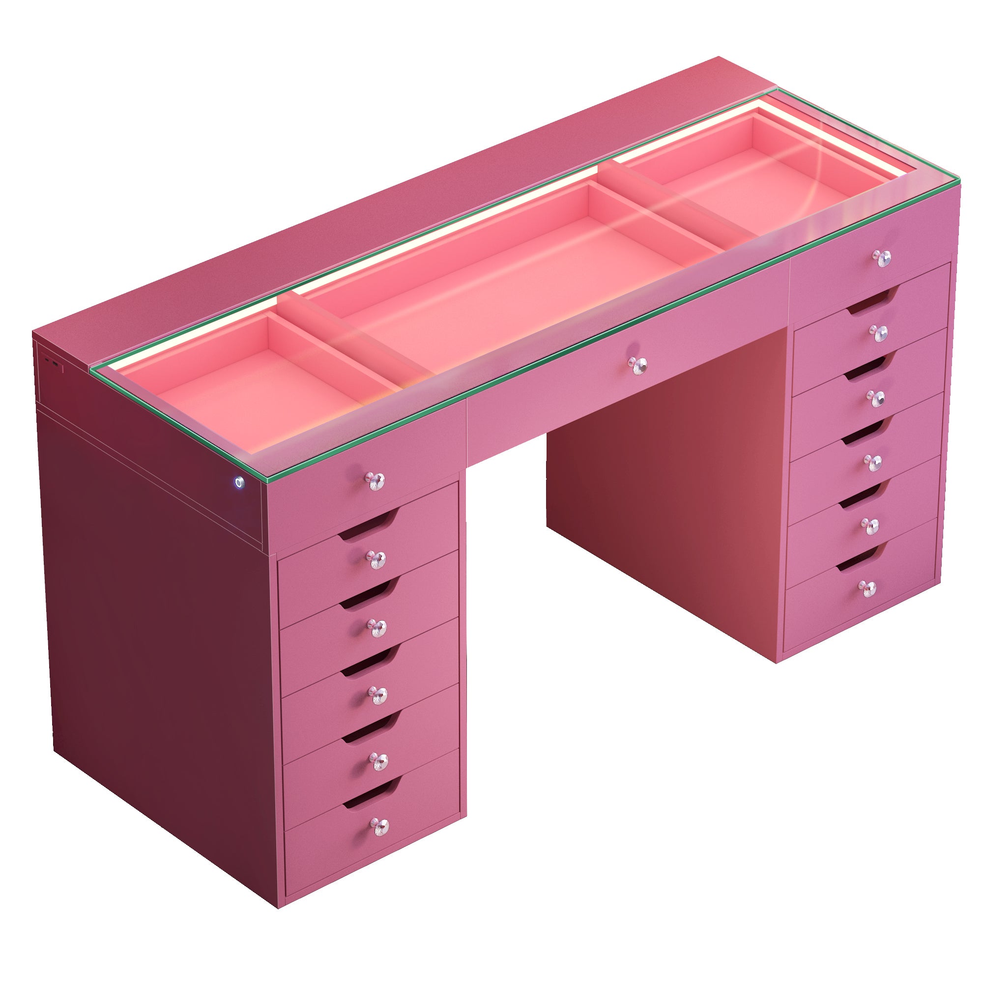 VANITII Eva Vanity Desk - 13 Storage Drawers