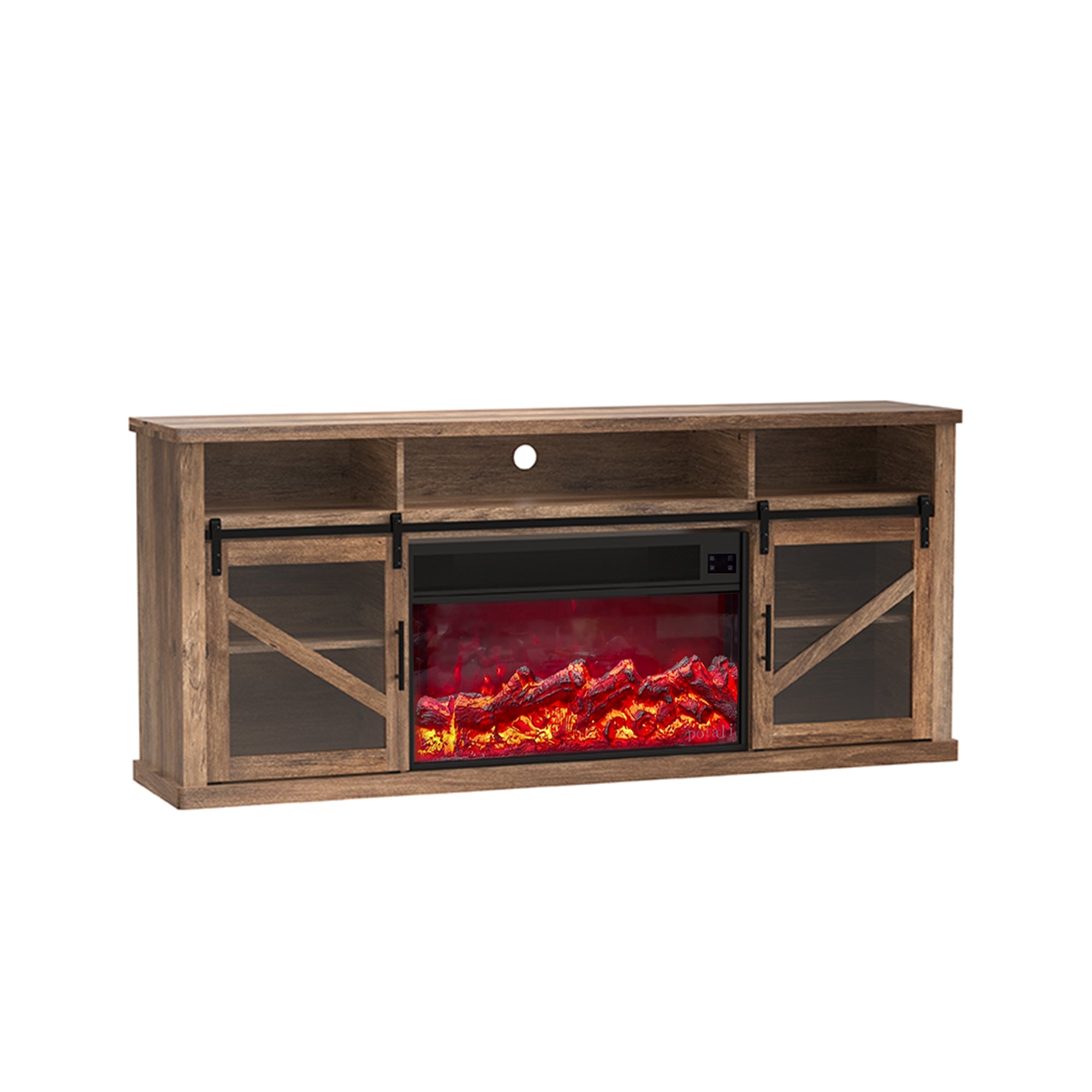 Fully Assembled TV stand with an electronic fireplace(HZ01)