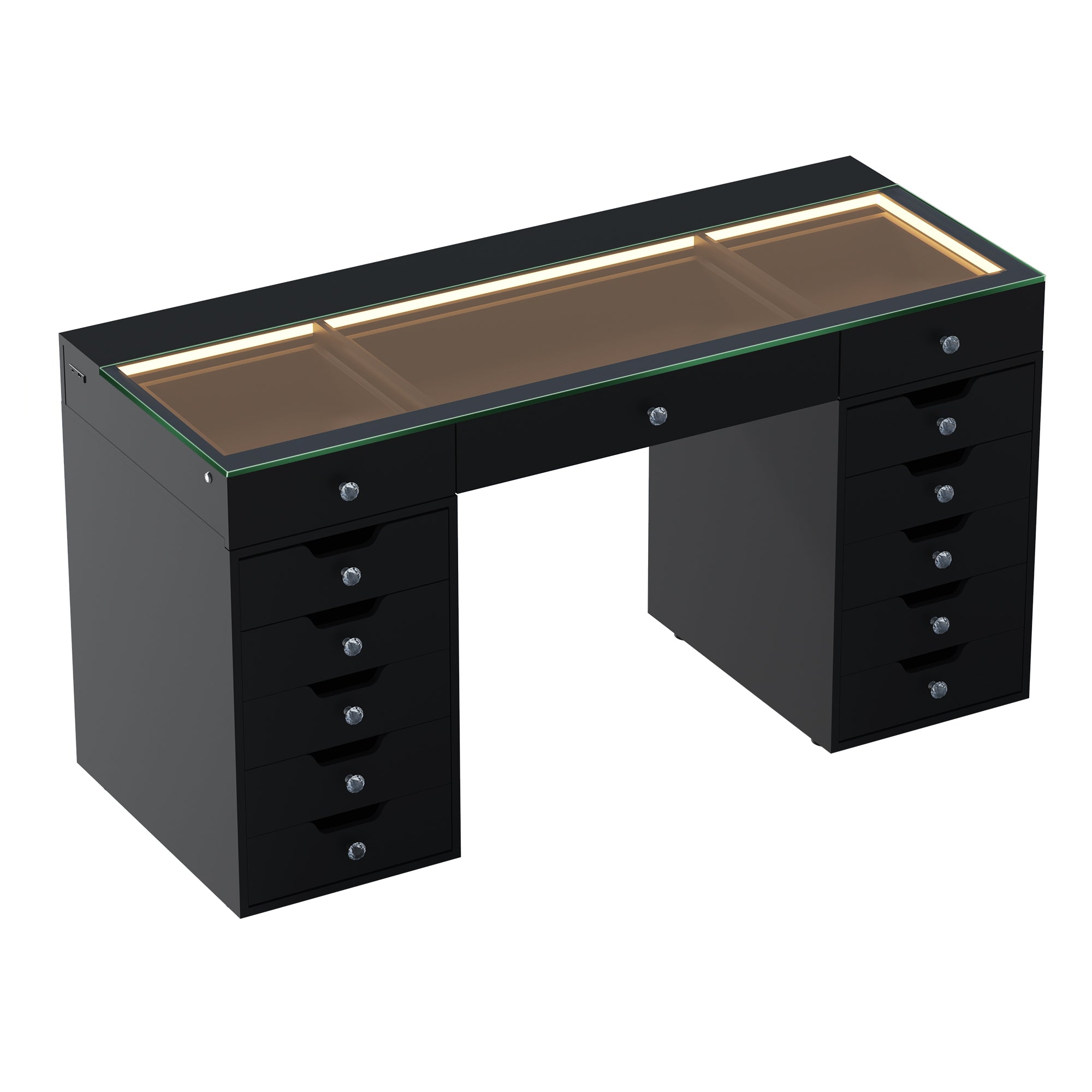 VANITII Eva Vanity Desk - 13 Storage Drawers