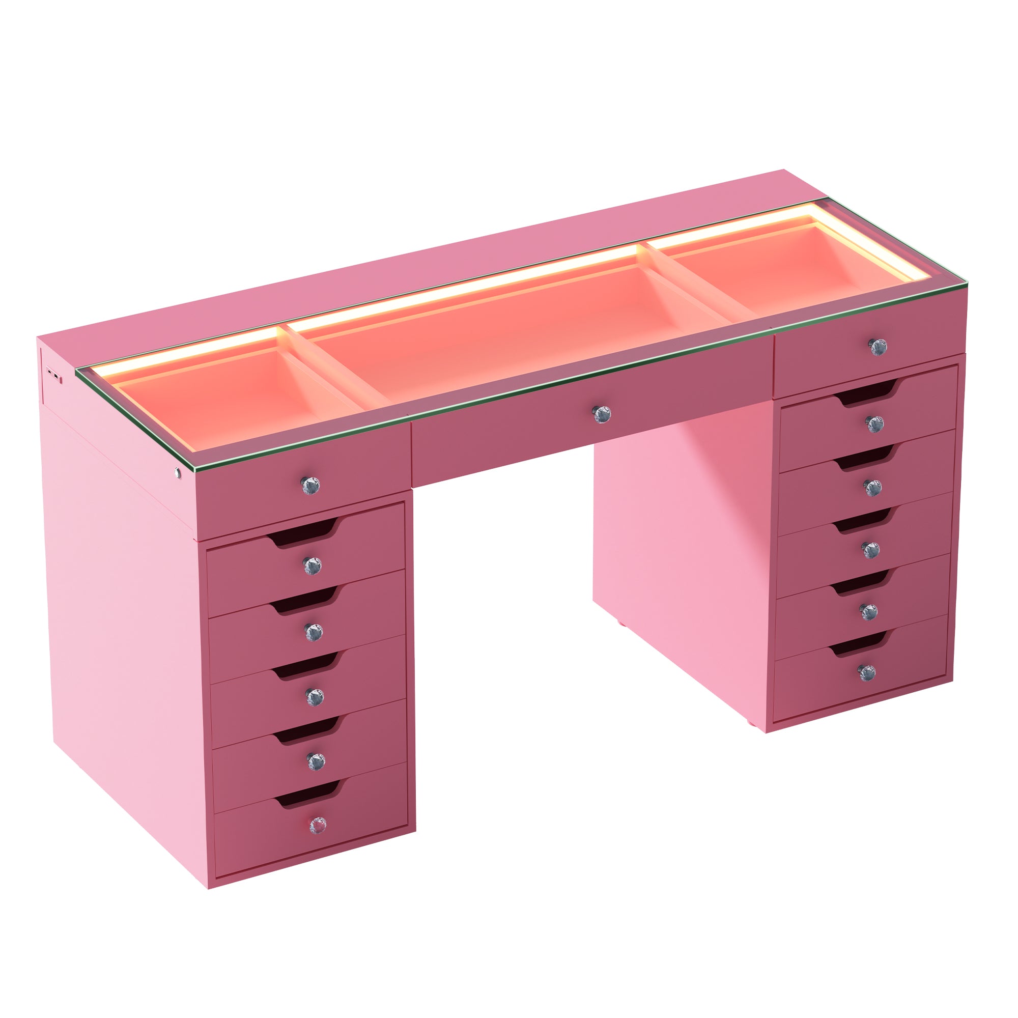 VANITII Eva Vanity Desk - 13 Storage Drawers