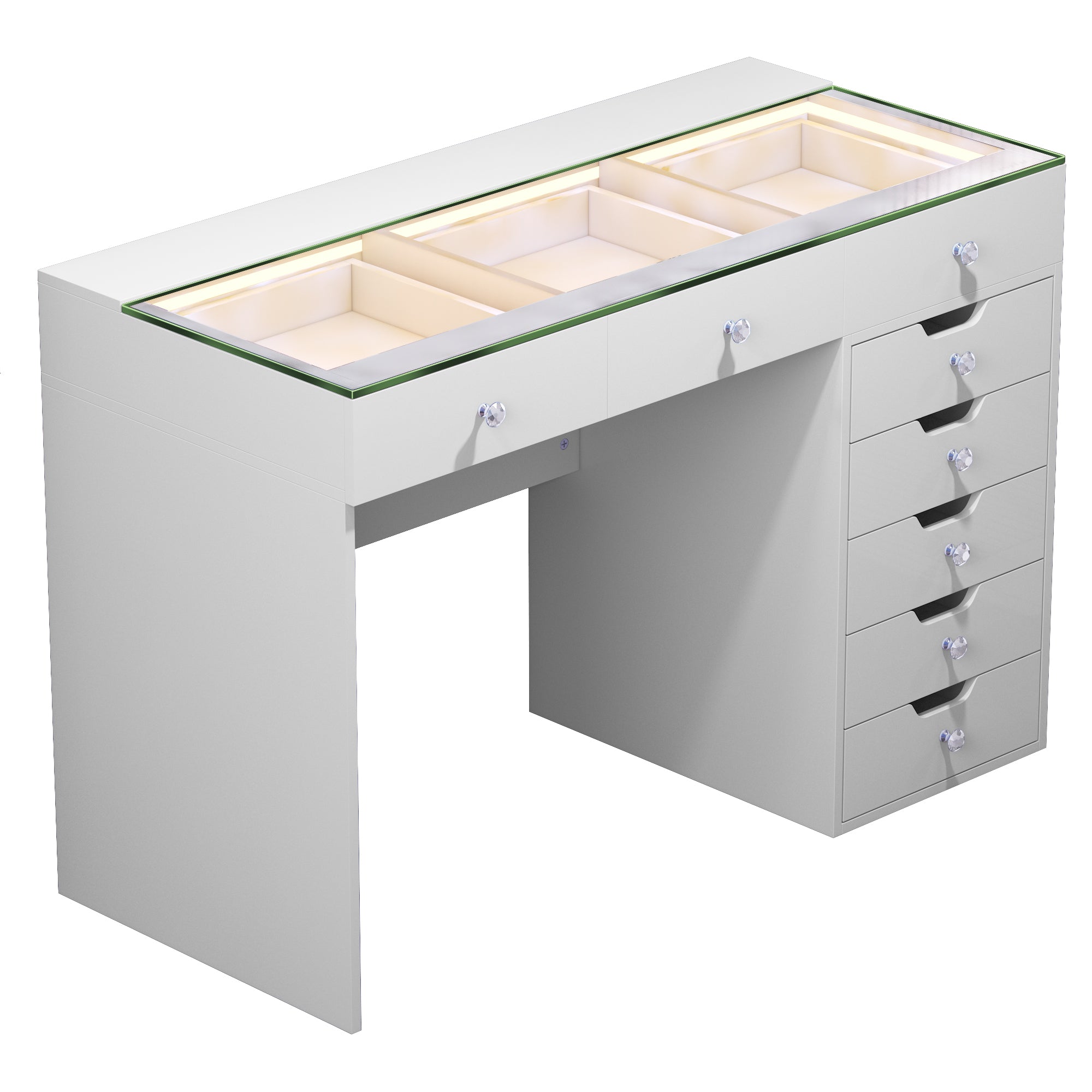 VANITII Diana Vanity Desk - 8 Storage Drawers