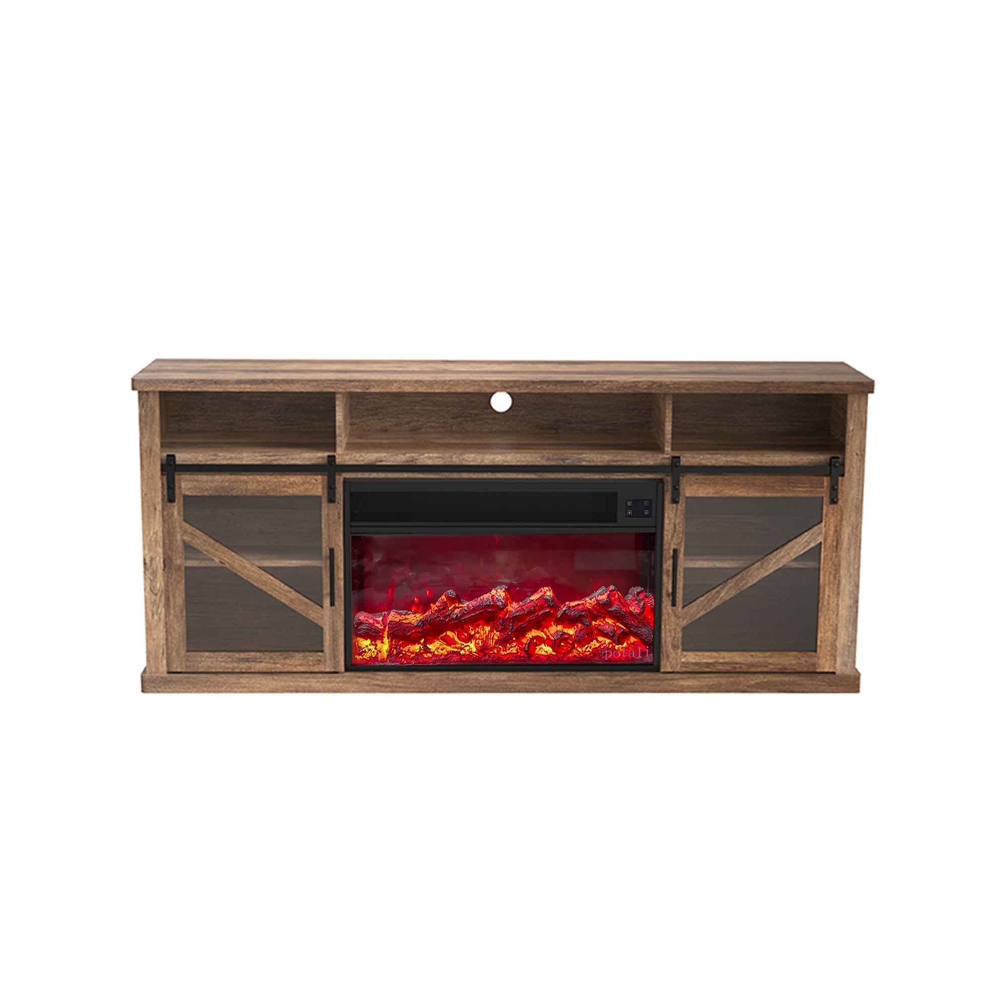 Fully Assembled TV stand with an electronic fireplace(HZ01)