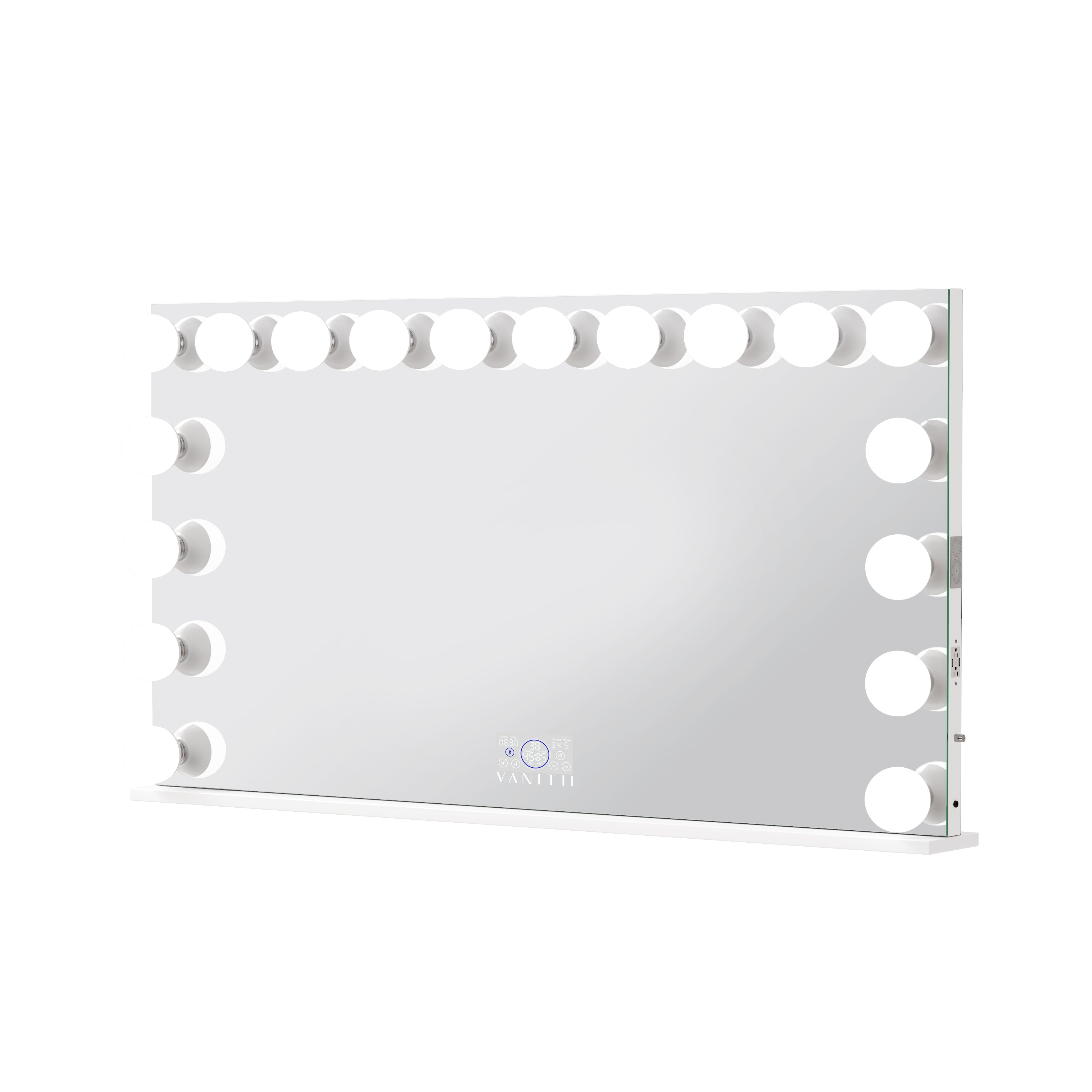 New Design RGB Speaker Mirror | Hollywood LED Bulbs & Bluetooth