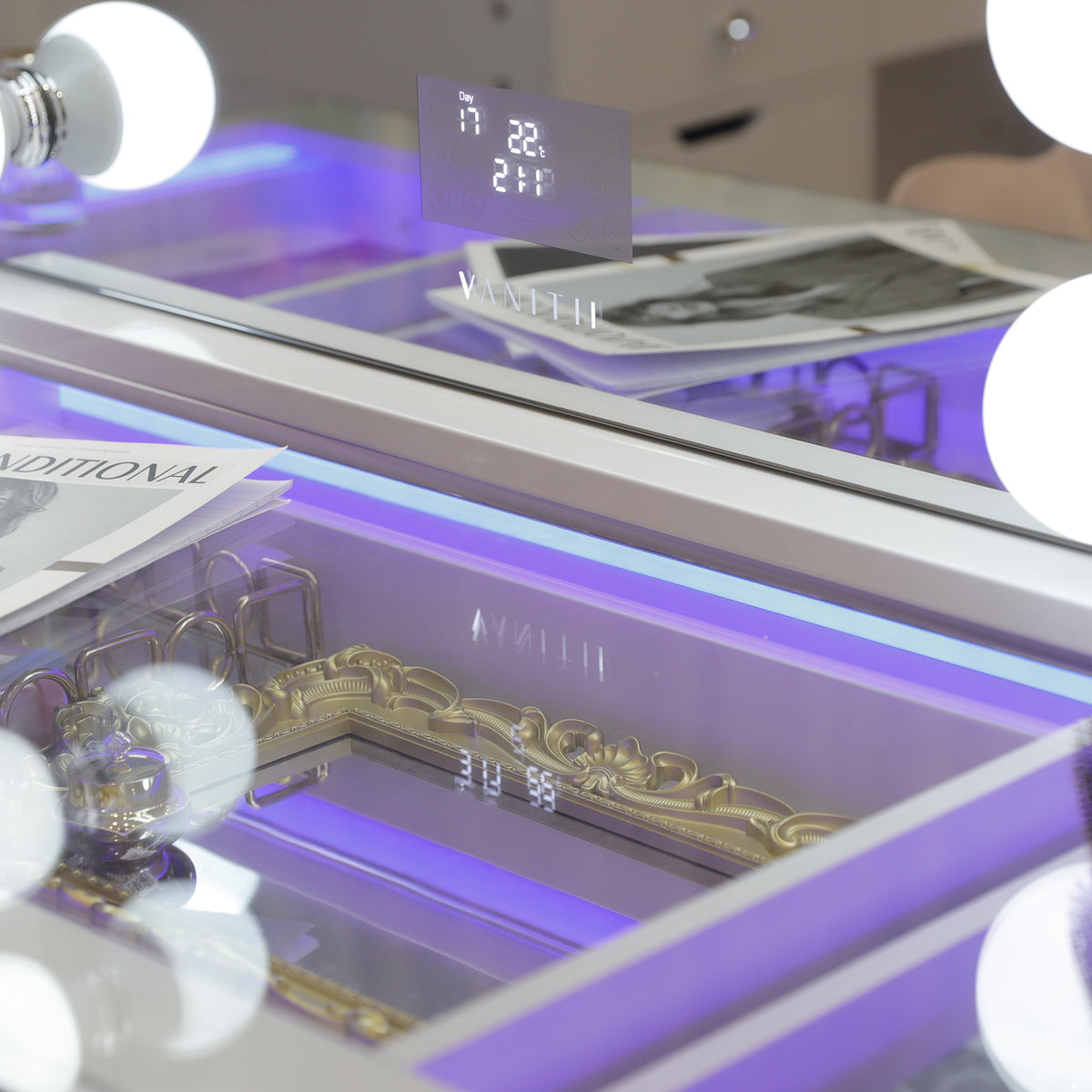 VANITII Eva Vanity Desk Vanity Table With Mirror Makeup Table