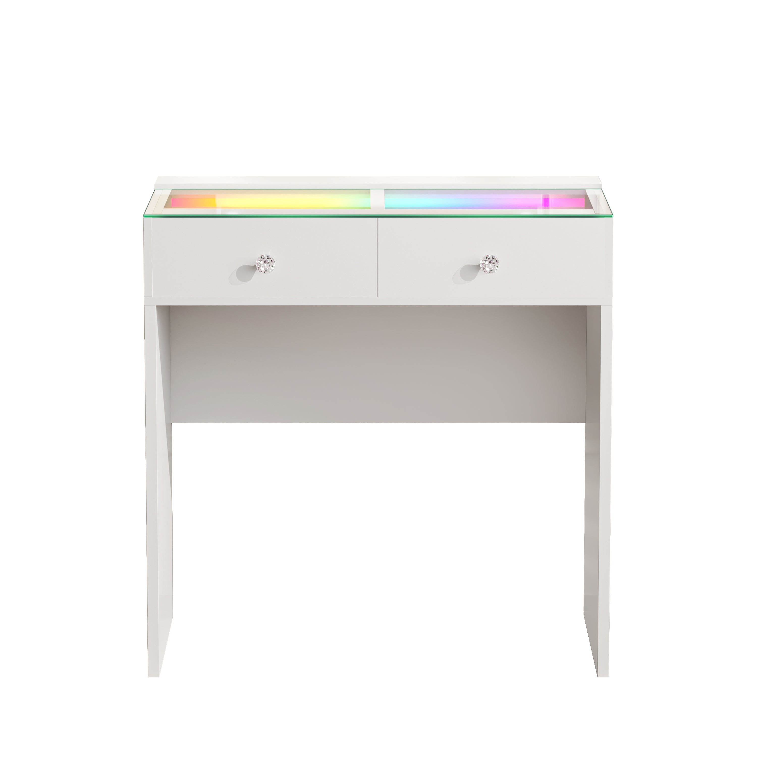 VANITII Scarlet 2 Top Drawers Vanity Desk Set with 18 LED Bulbs Mirror - Vanities & Desks by VANITII in Santa Maria, CA