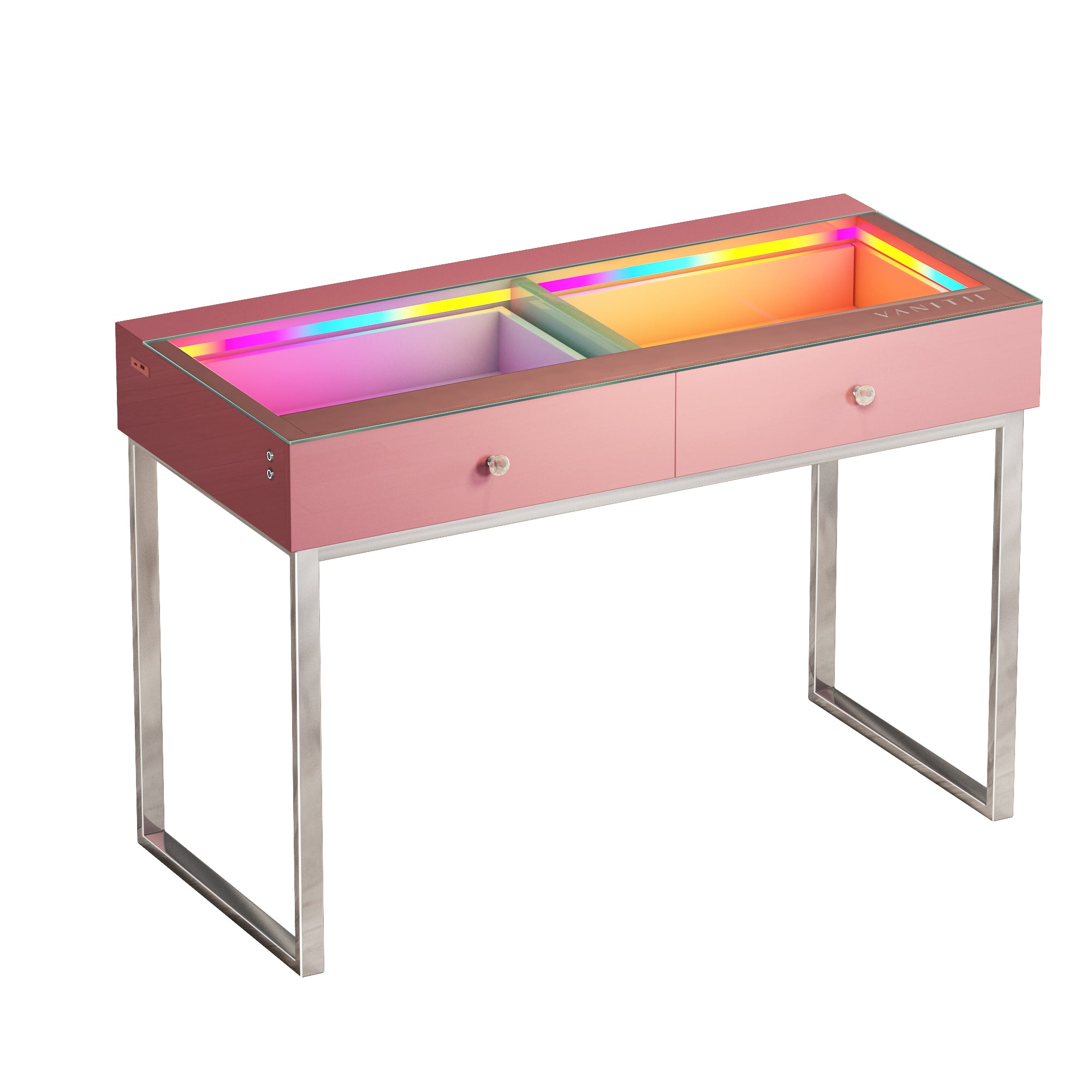 VANITII Alice RGB Vanity Desk Pro - 2 Storage Drawers