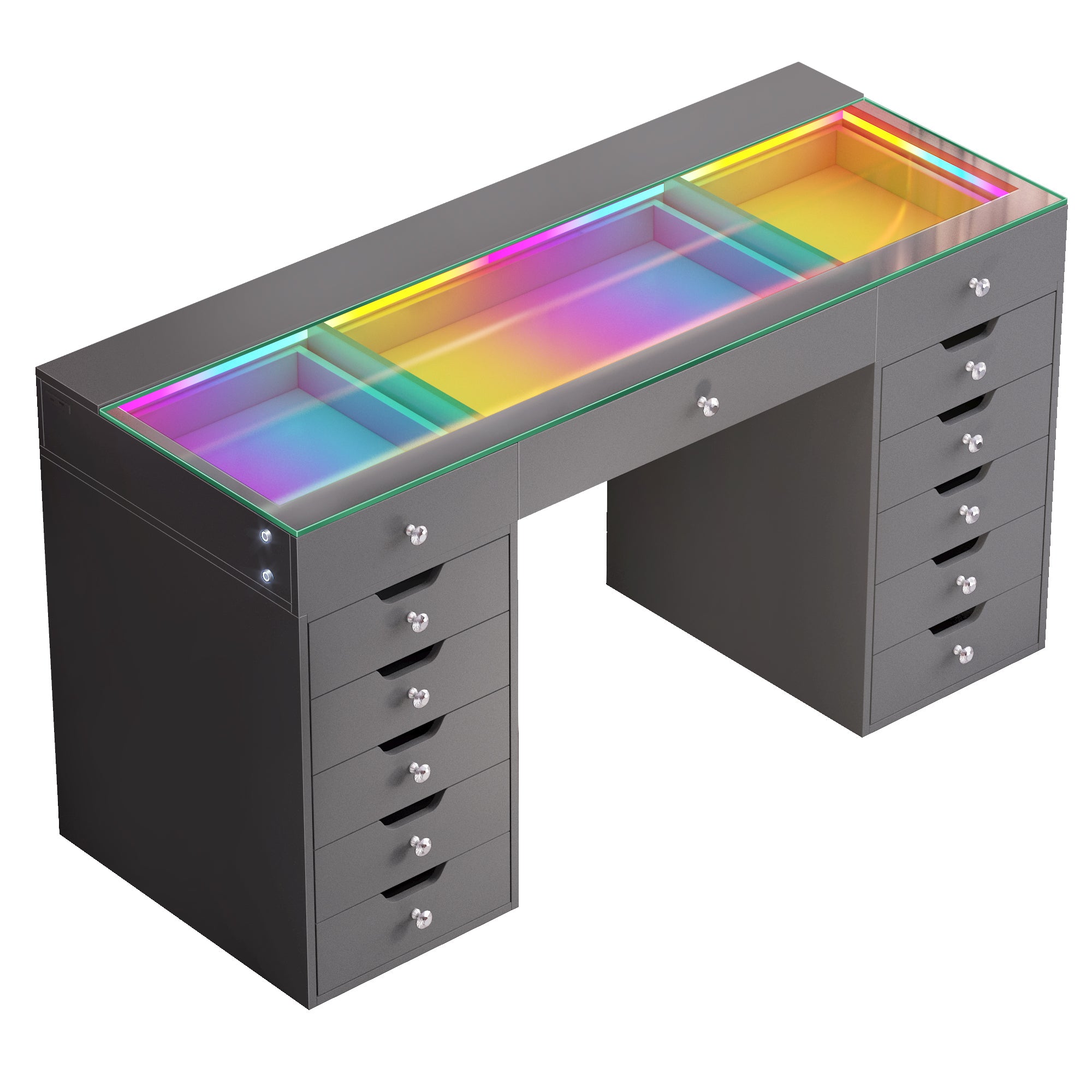 VANITII Eva-RGB Vanity Desk Pro - 13 Storage Drawers