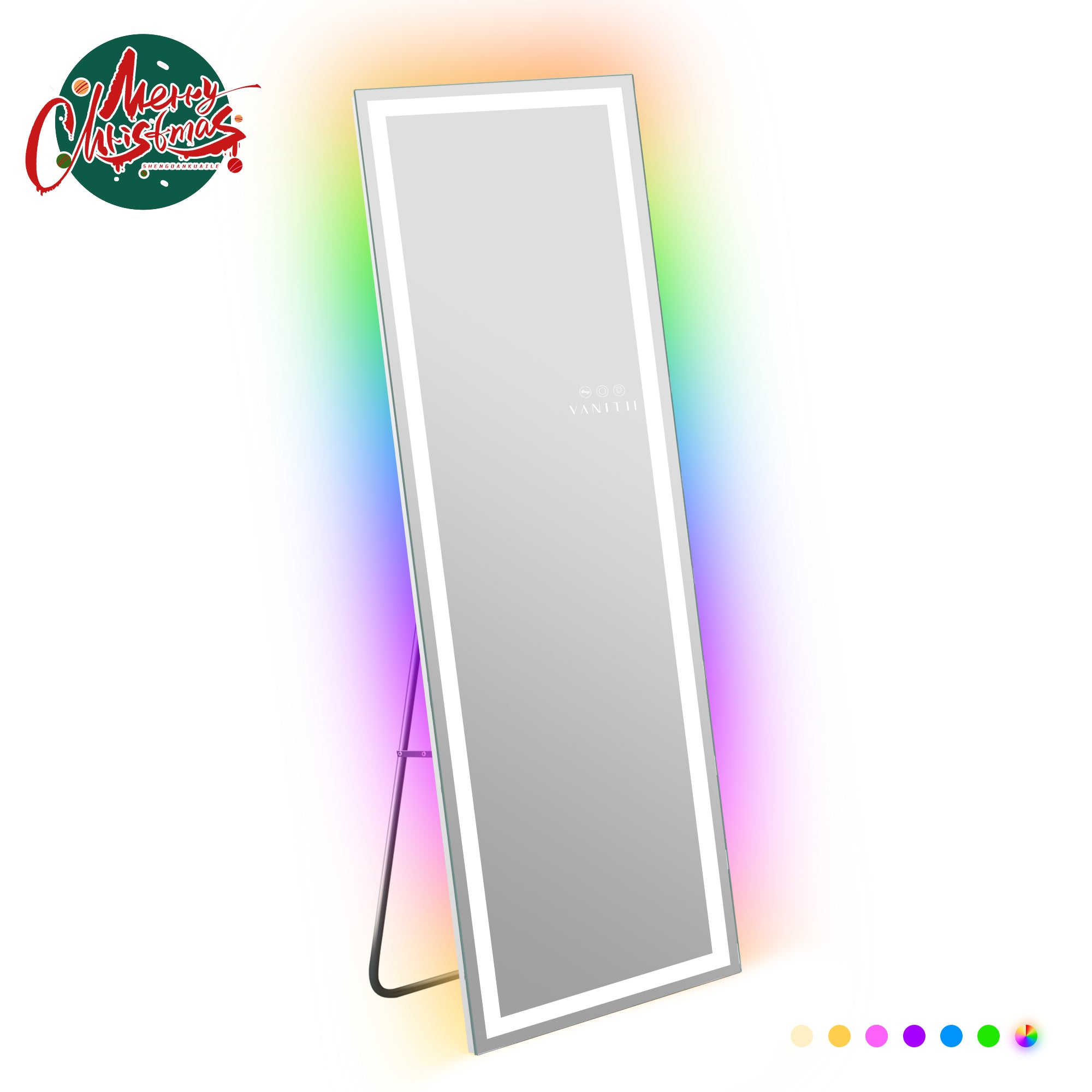 VANITII Luxury Full Length Hollywood Vanity Mirror with Led Light Strip