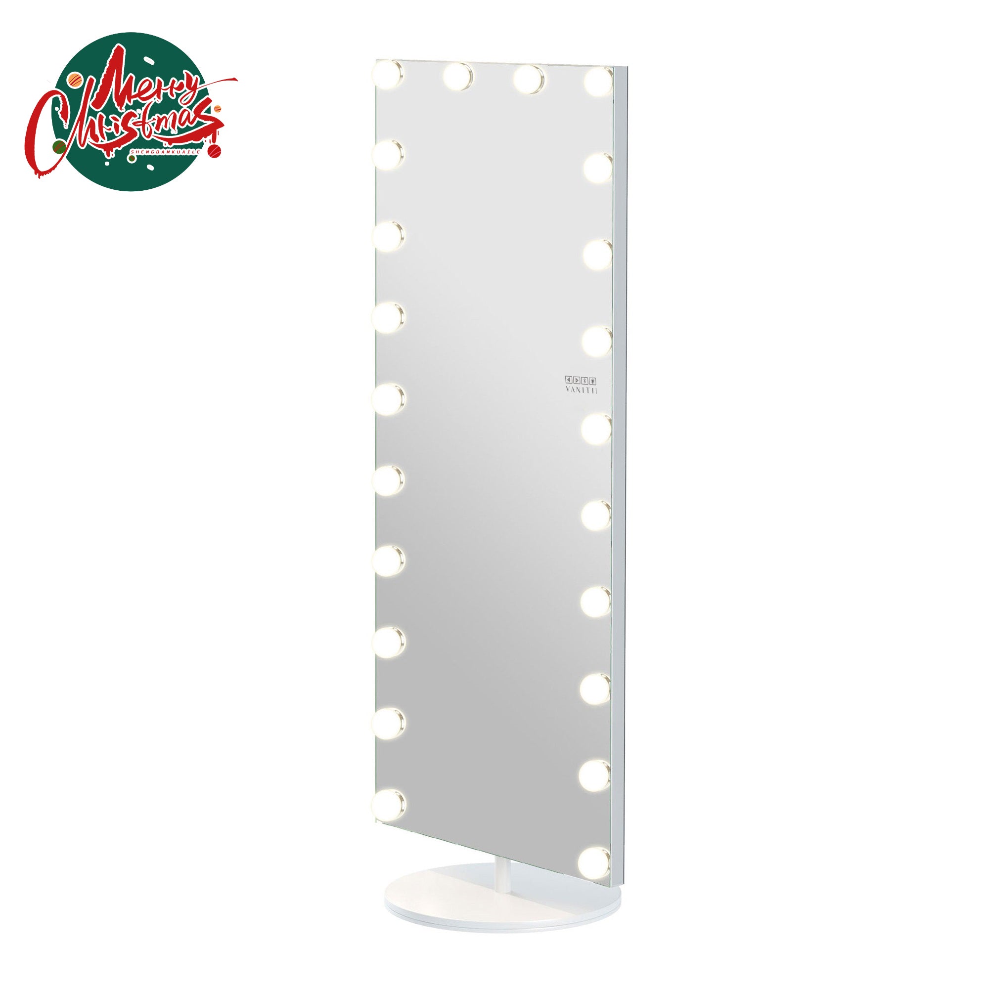 VANITII Marilyn Hollywood Vanity Mirror - Full Length Vanity Mirror with Swivel 180º Rotation Stand