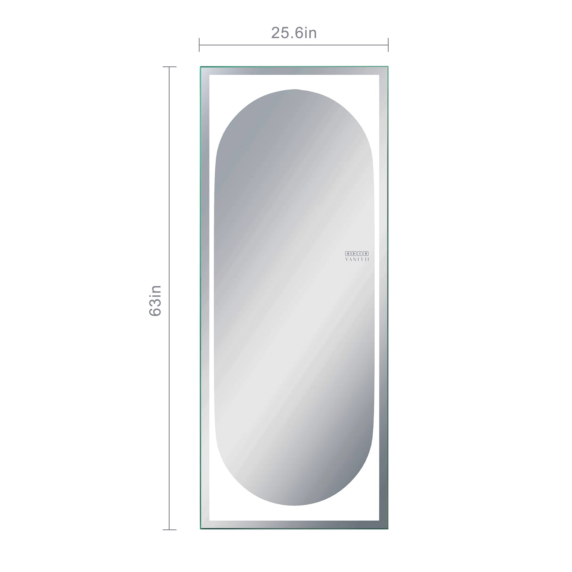 VANITII Marilyn Oval Full Length Mirror