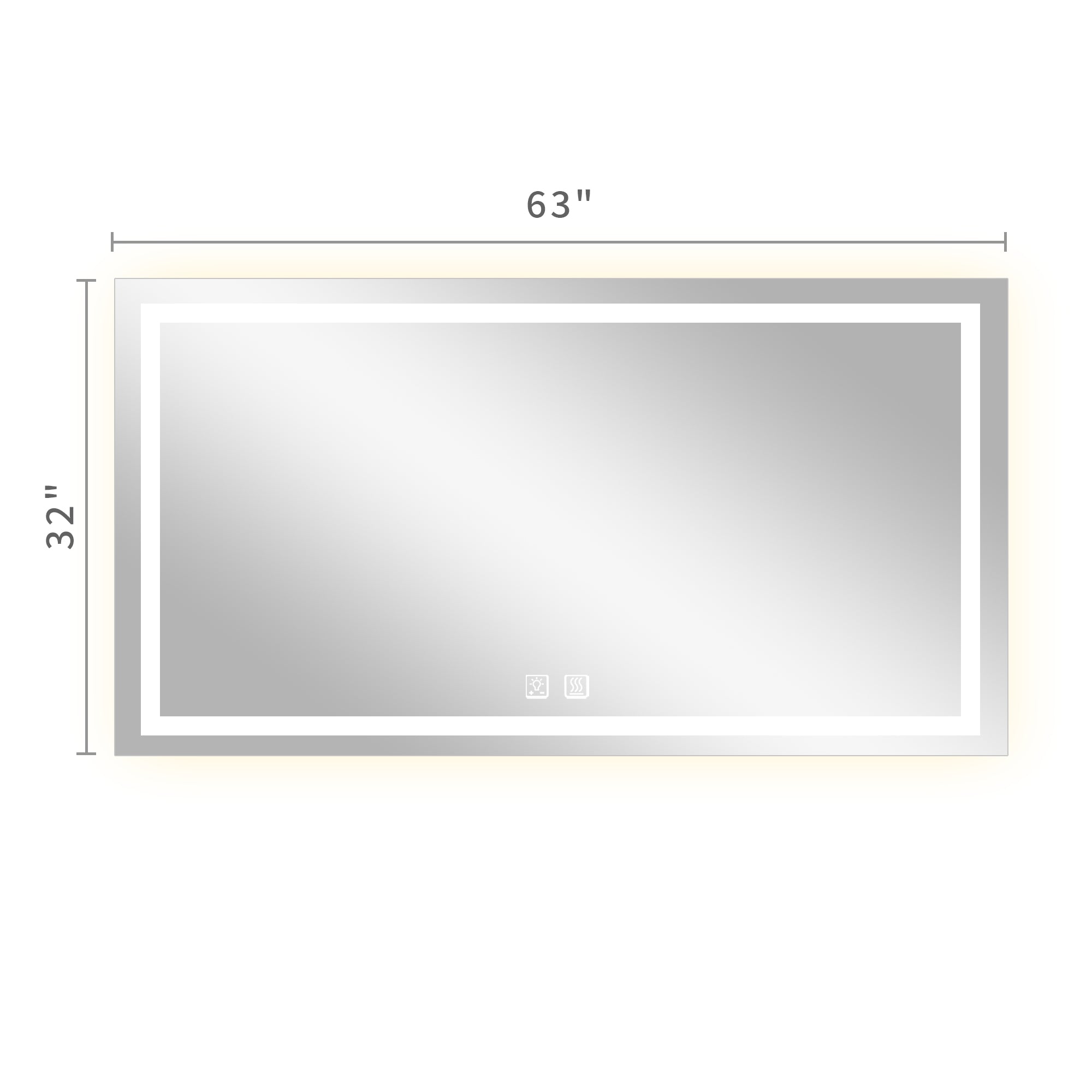 Waterproof Backlit Bathroom Mirror with Led Light Strip