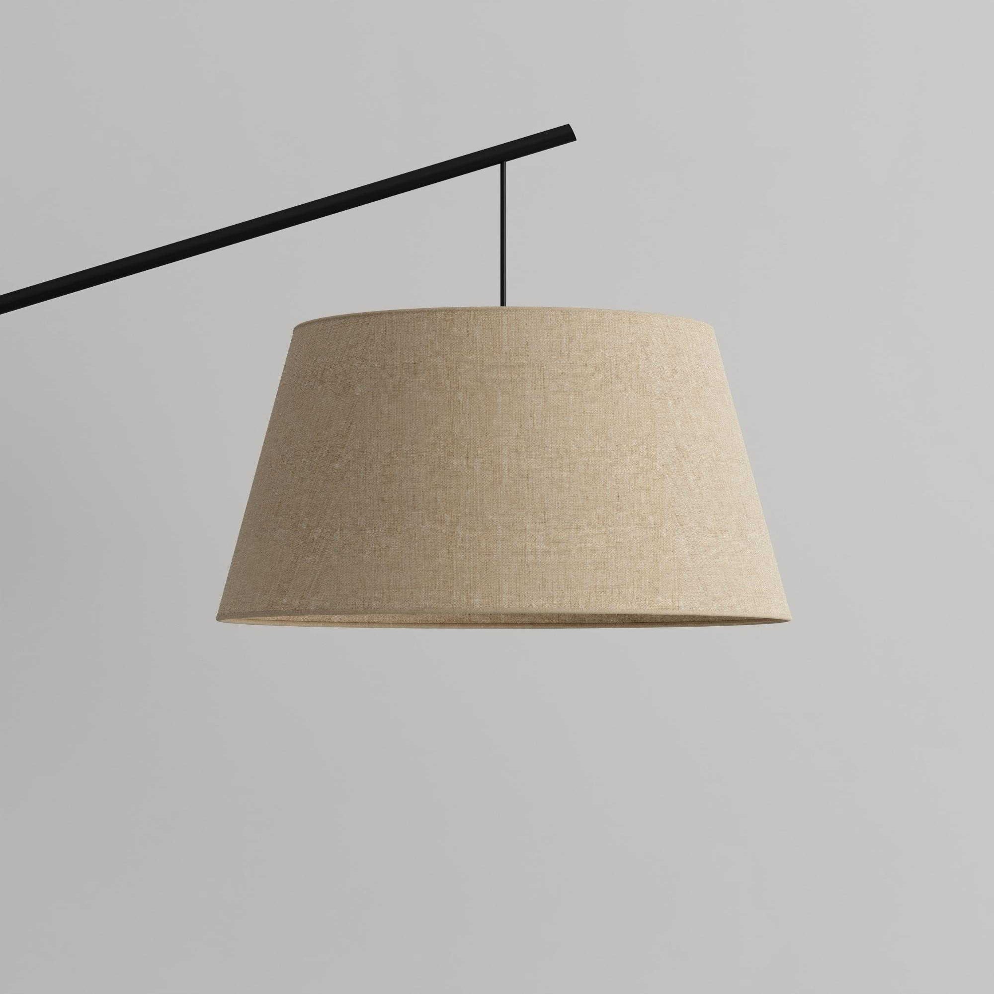 Modern 178cm Floor Lamp: Black Iron Frame & Linen Shade for Living Room/Bedroom (US Standard Plug)