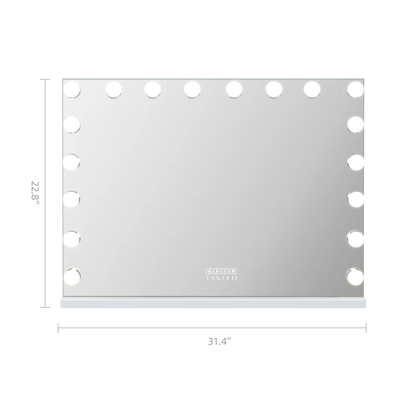 VANITII RGB Hollywood Vanity Mirror with 18 Bulbs & Bluetooth Speaker